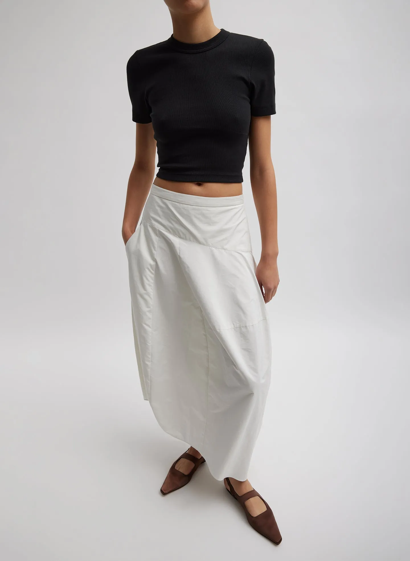 Nylon Asymmetrical Balloon Skirt sold by Tibi