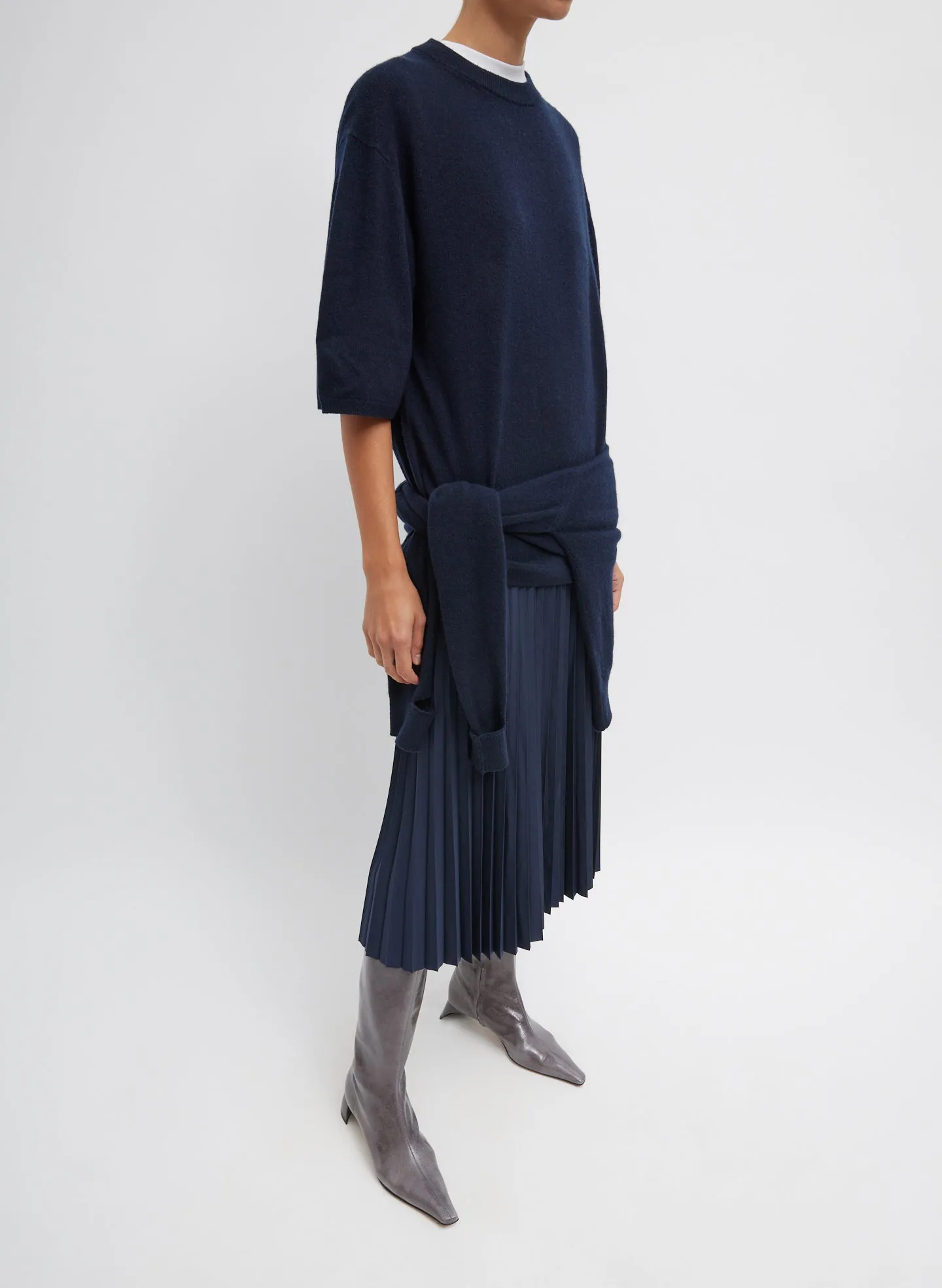 Nylon Pleating Sunray Pull On Skirt sold by Tibi product image thumbnail 2