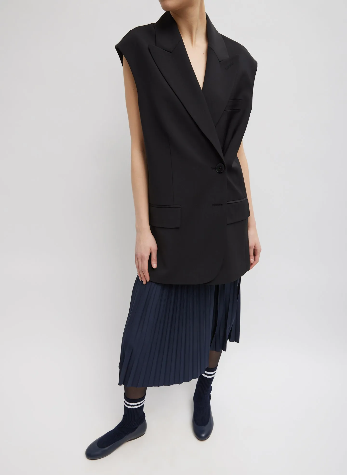 Nylon Pleating Sunray Pull On Skirt sold by Tibi product image thumbnail 4