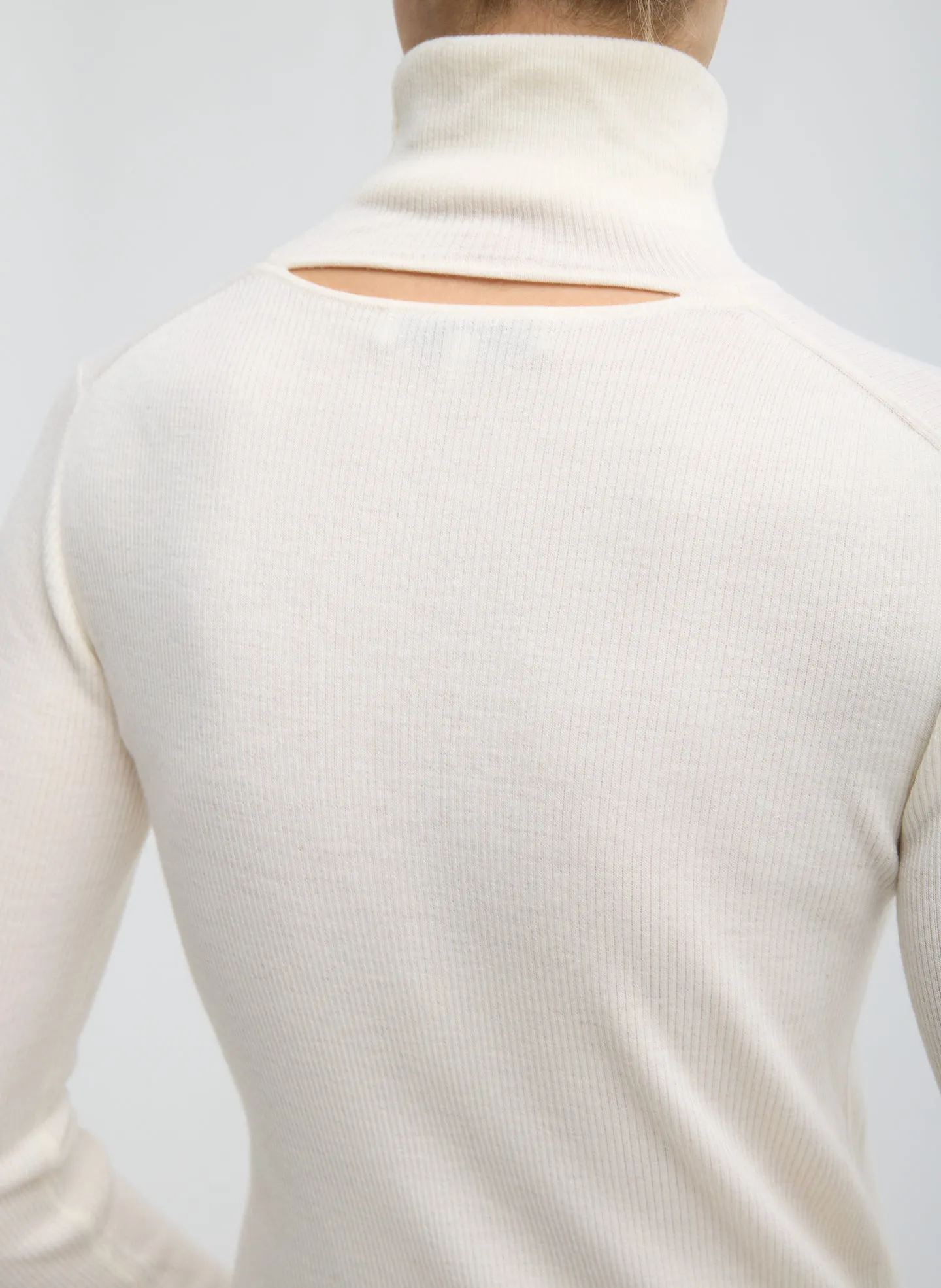 Featherweight Ribbed Sweater Turtleneck Pullover sold by Tibi product image thumbnail 2