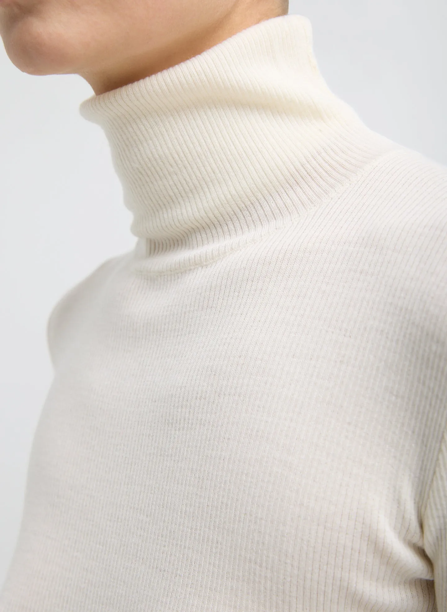 Featherweight Ribbed Sweater Turtleneck Pullover sold by Tibi product image thumbnail 3