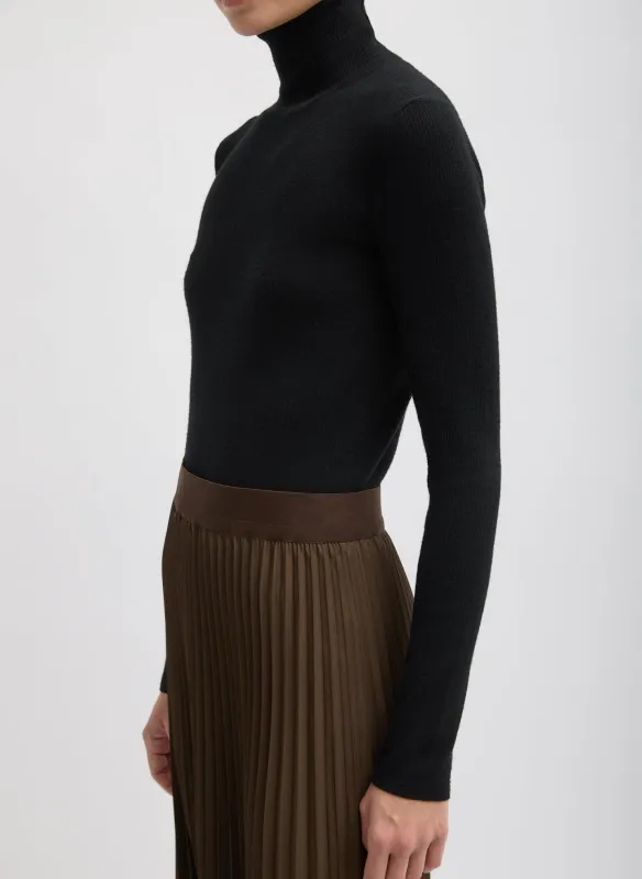 Featherweight Ribbed Sweater Turtleneck Pullover sold by Tibi