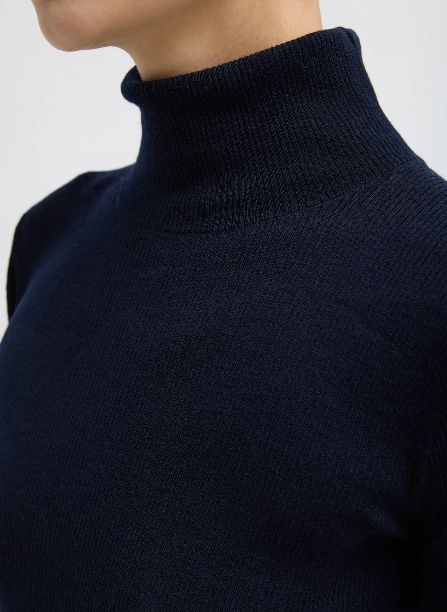 Featherweight Ribbed Sweater Turtleneck Pullover sold by Tibi product image thumbnail 3