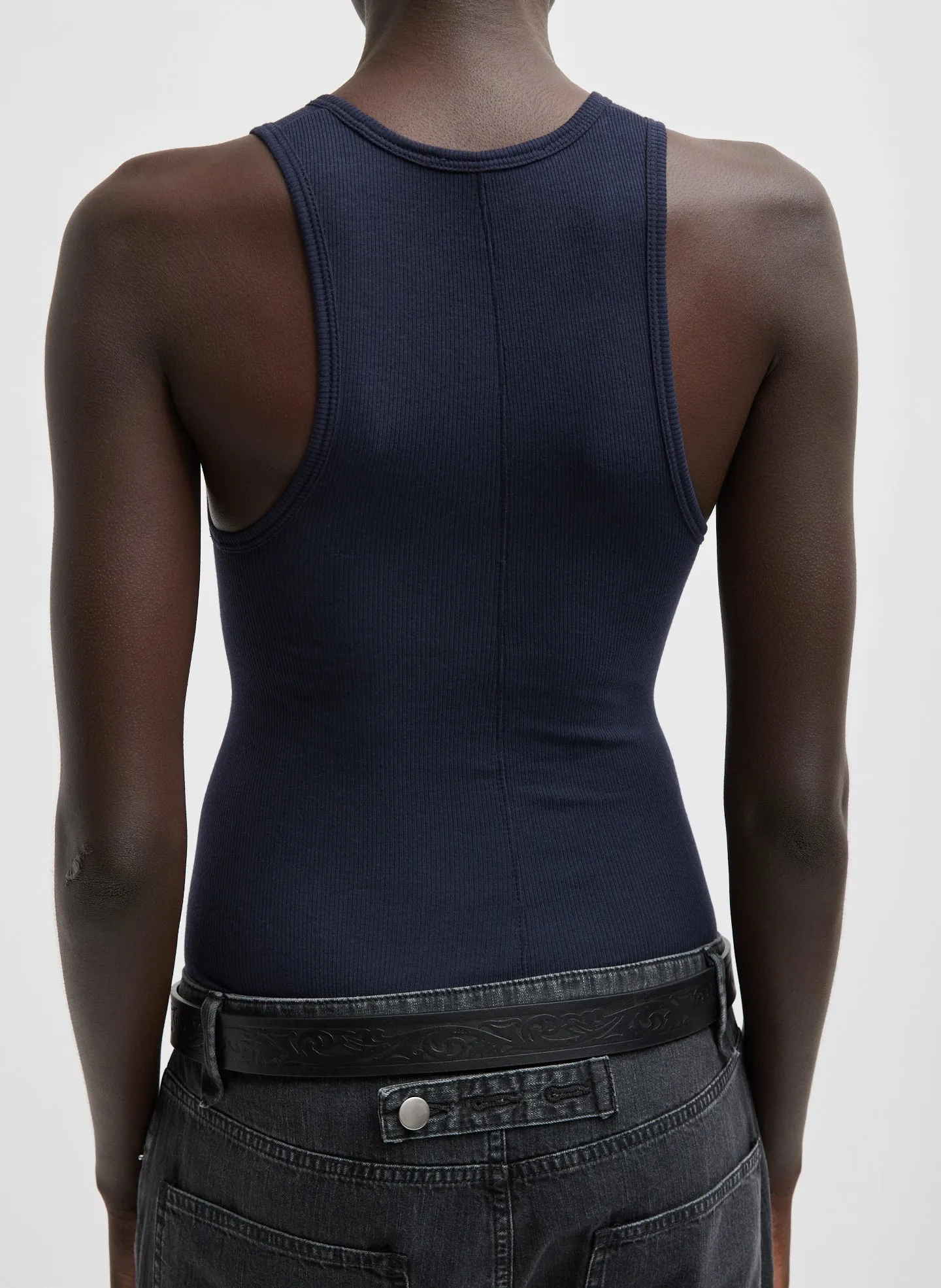 Circular Fine Rib T-Shirt Tank sold by Tibi product image thumbnail 3