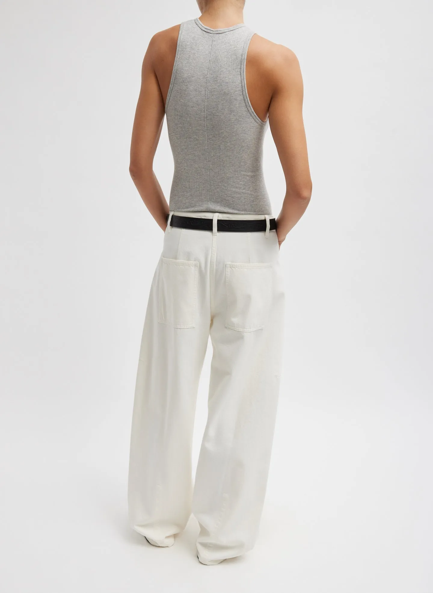 Circular Fine Rib T-Shirt Tank sold by Tibi product image thumbnail 4