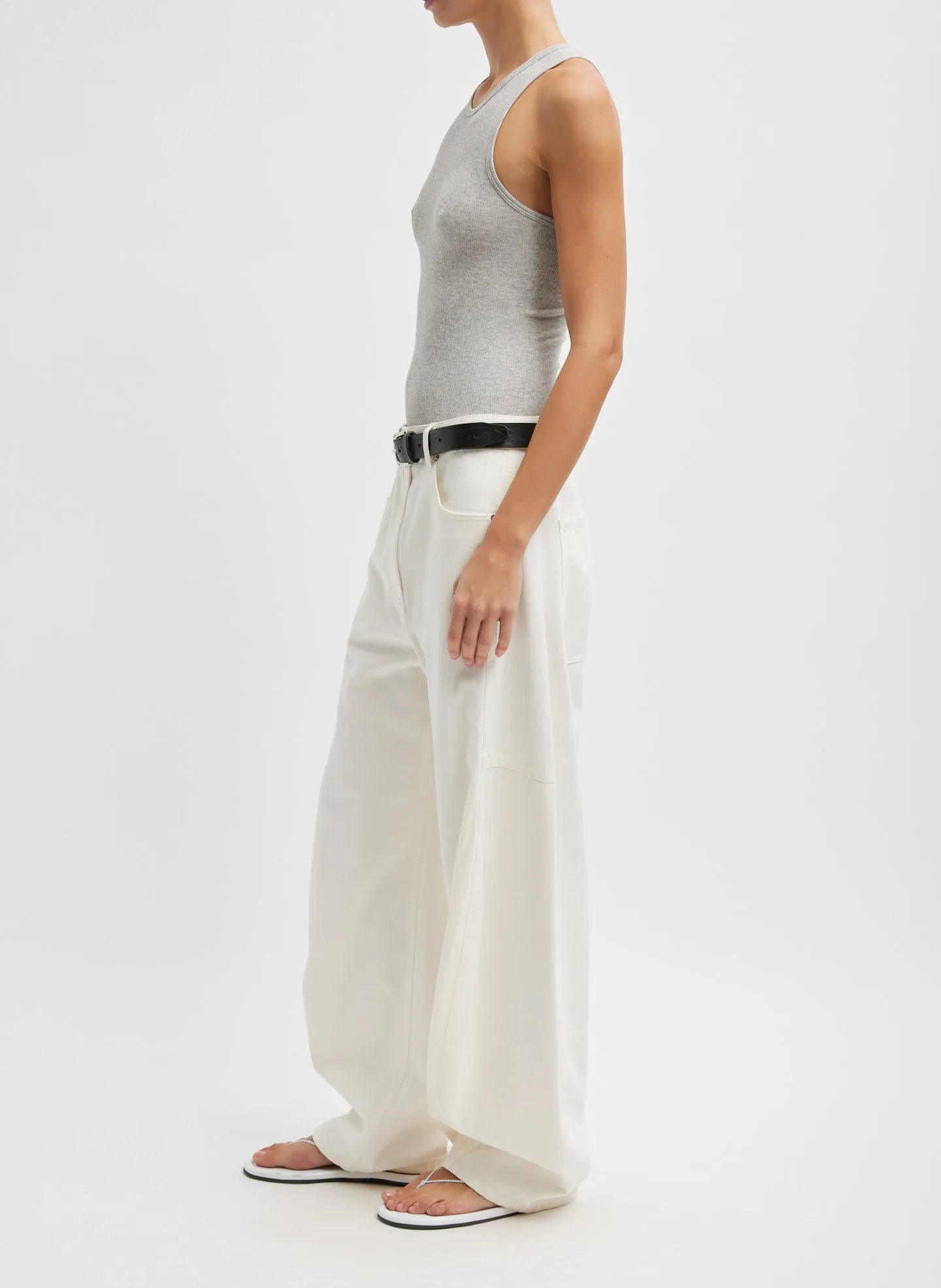 Circular Fine Rib T-Shirt Tank sold by Tibi product image thumbnail 3