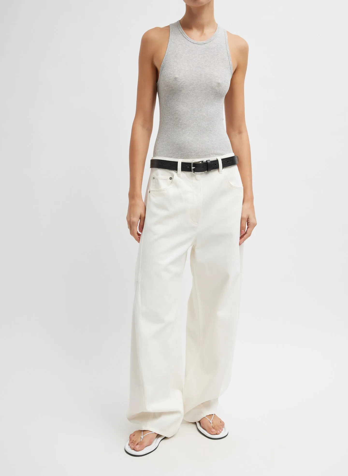 Circular Fine Rib T-Shirt Tank sold by Tibi product image thumbnail 2