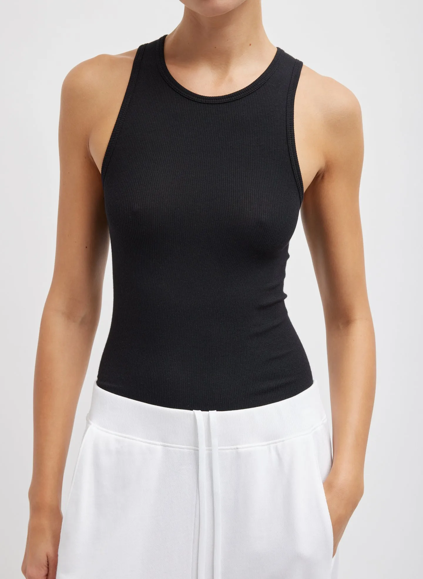 Circular Fine Rib T-Shirt Tank sold by Tibi