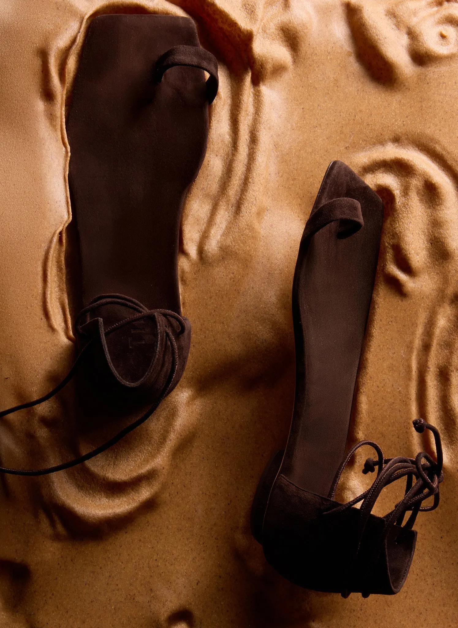 Ali Lace-Up Short Suede Sandal sold by Tibi product image thumbnail 3