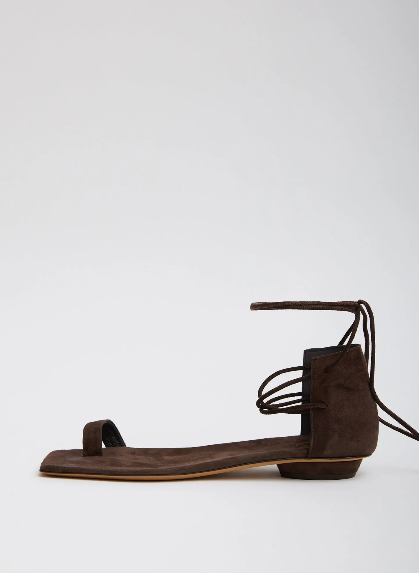 Ali Lace-Up Short Suede Sandal sold by Tibi