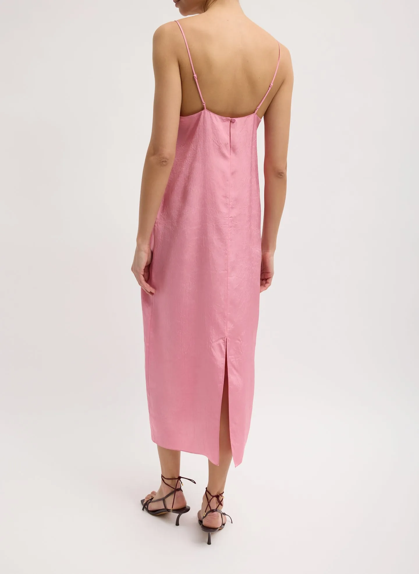 Summer Acetate Crinkle Slip Dress sold by Tibi product image thumbnail 4
