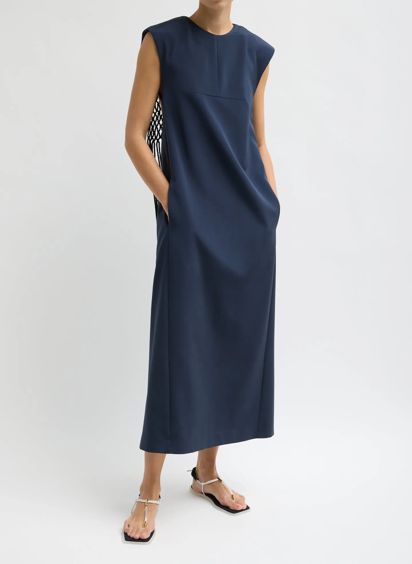 Stretch Silk Nylon Macrame Dress sold by Tibi
