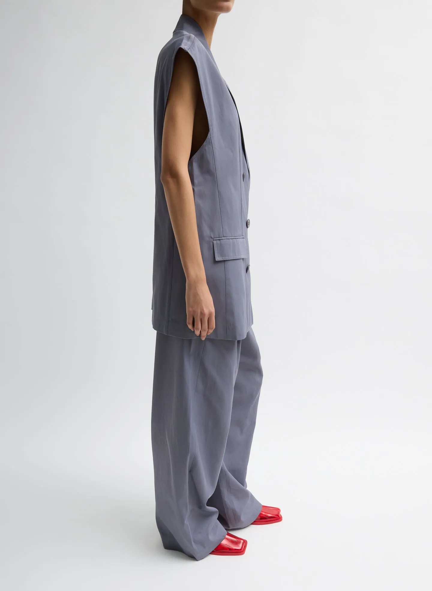 Drapey Suiting Oversized Double Breasted Vest sold by Tibi product image thumbnail 4