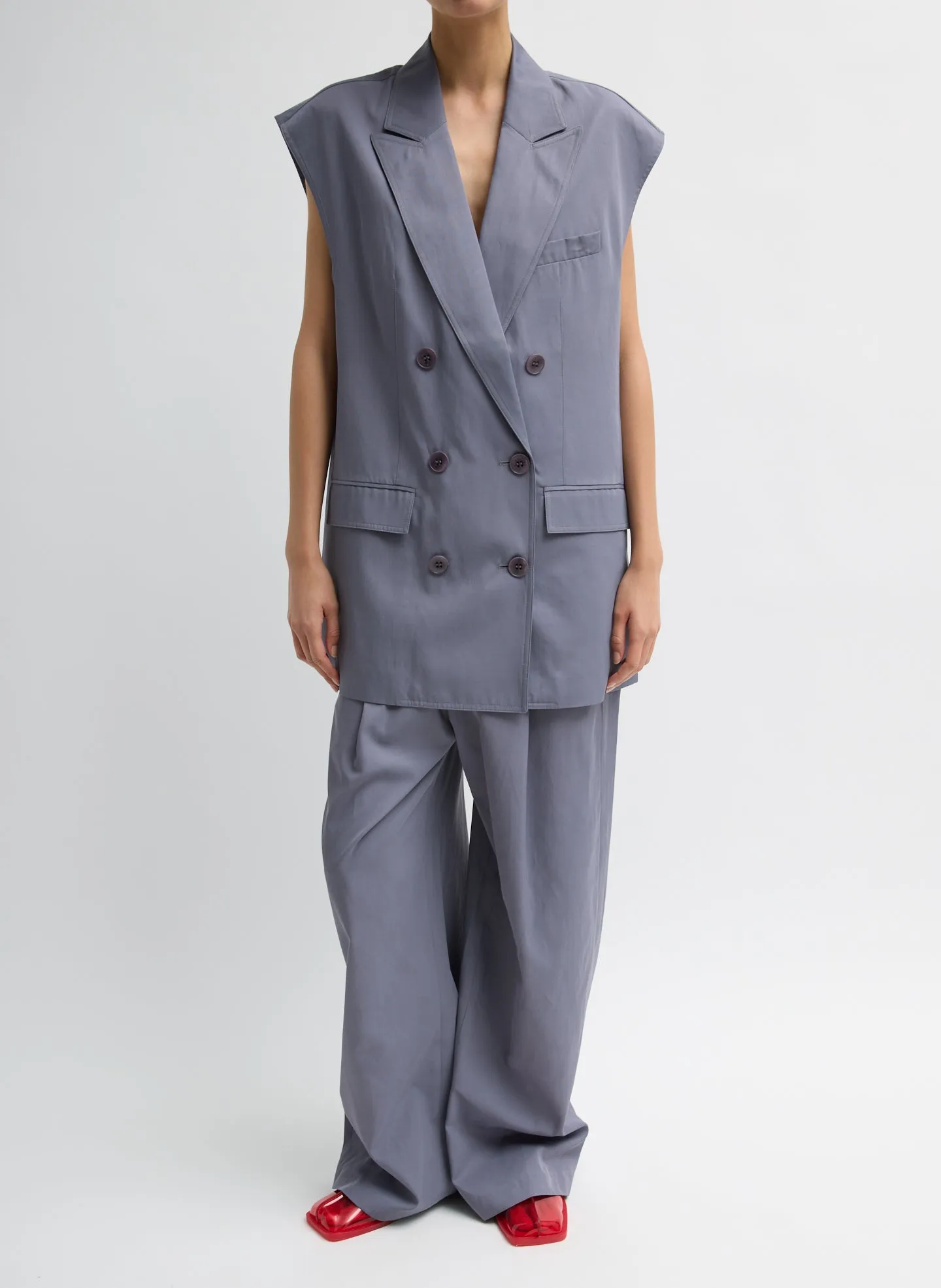 Drapey Suiting Oversized Double Breasted Vest sold by Tibi product image thumbnail 2