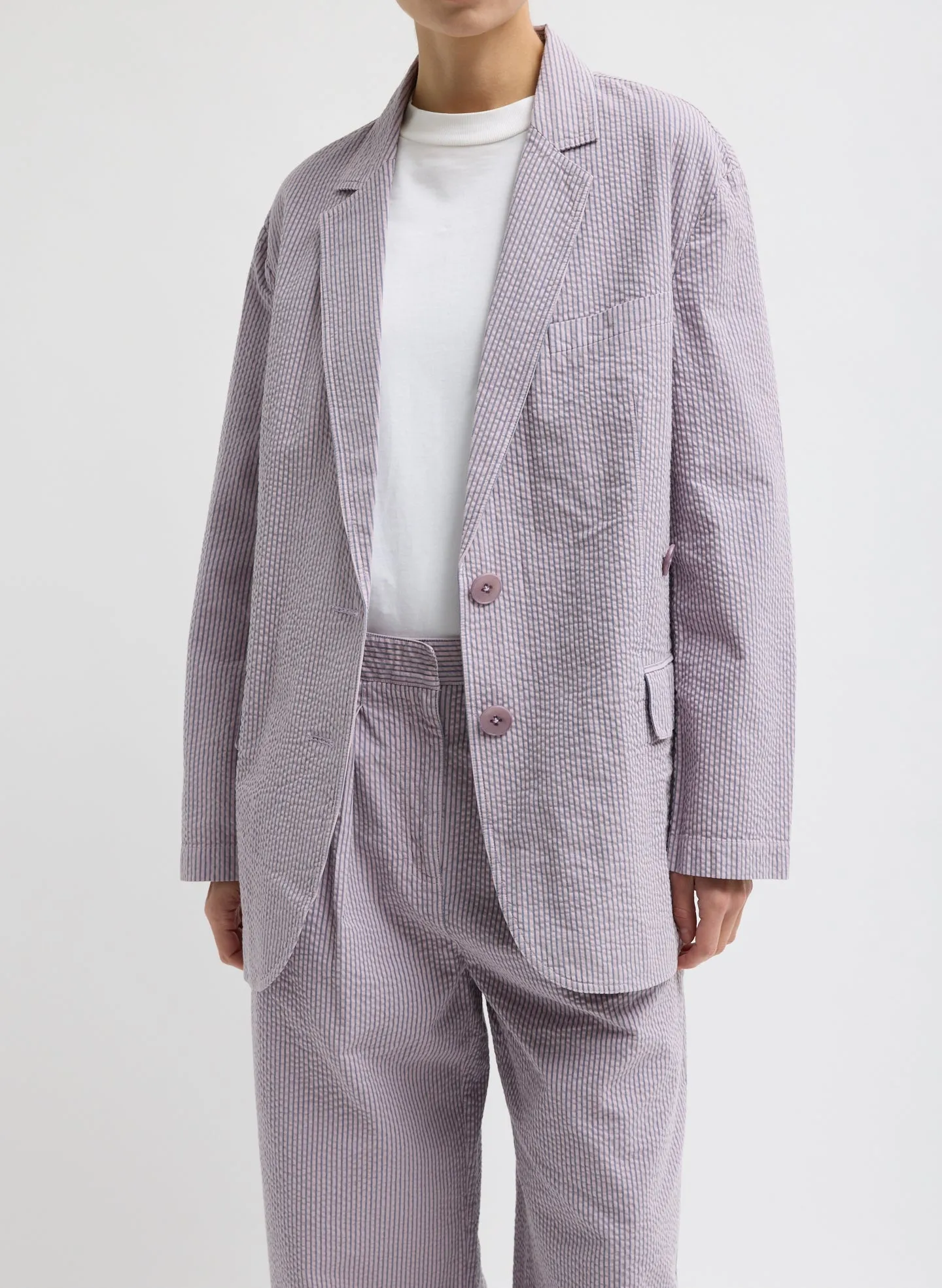 Garment Dyed Seersucker Liam Blazer sold by Tibi