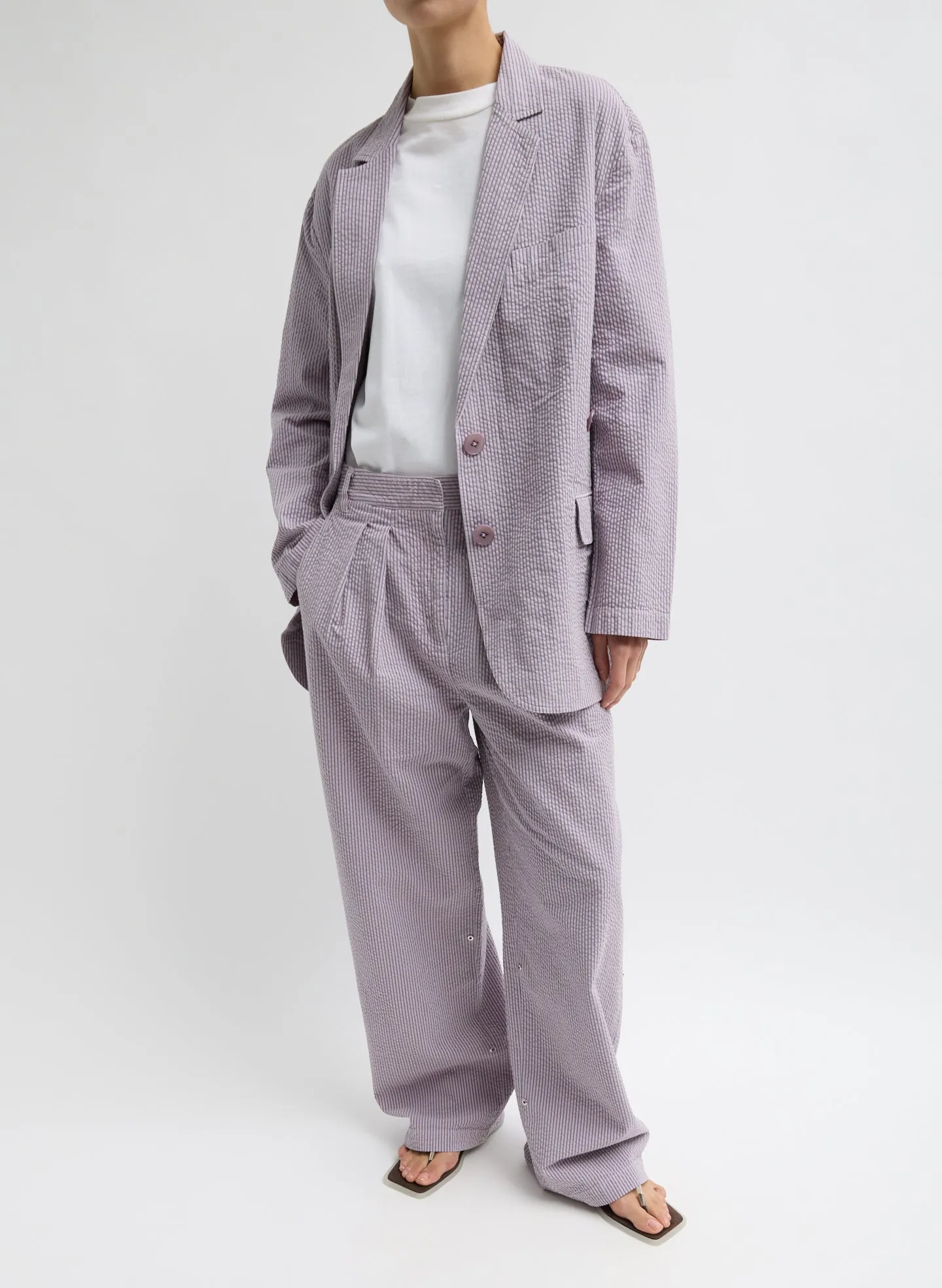 Garment Dyed Seersucker Liam Blazer sold by Tibi product image thumbnail 5