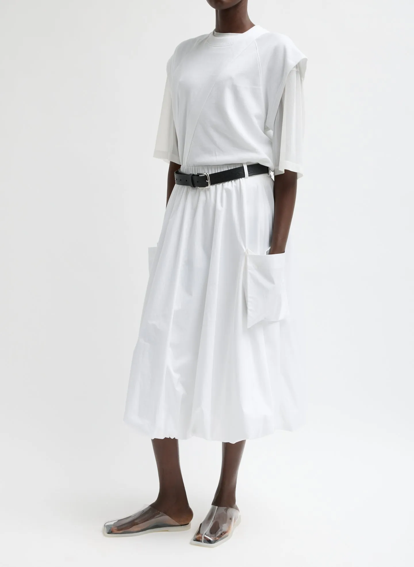 Eco Poplin Pull On Bubble Skirt sold by Tibi product image thumbnail 3