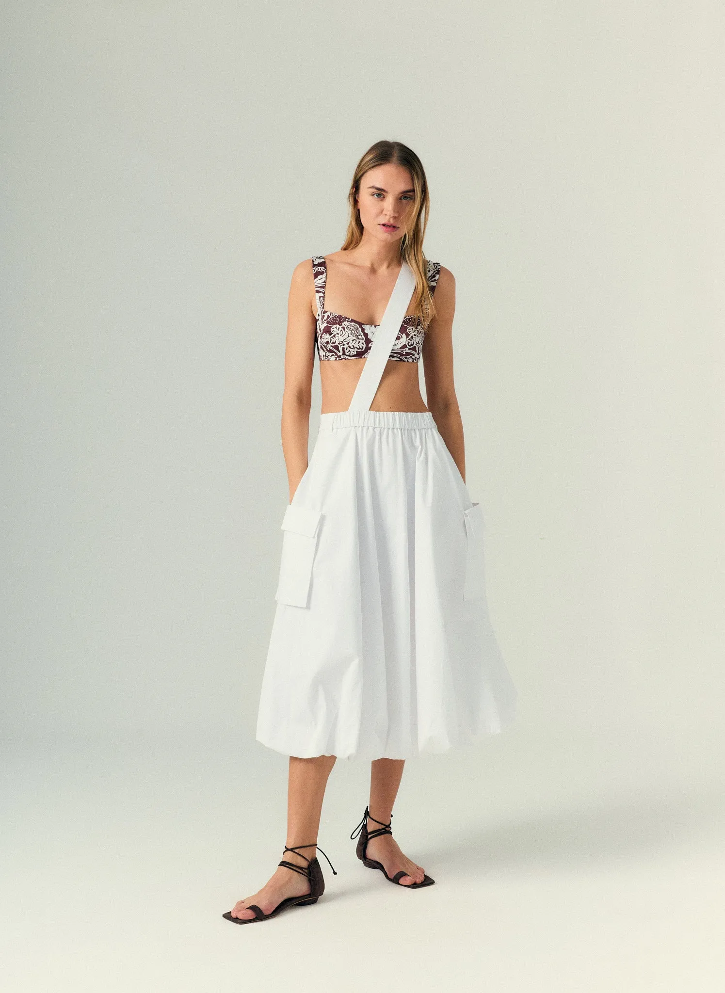Eco Poplin Pull On Bubble Skirt sold by Tibi product image thumbnail 2