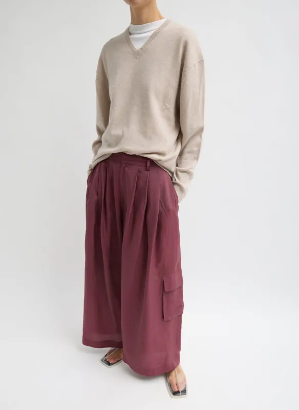 Silk Voile Cargo Triple Pleat Pant sold by Tibi