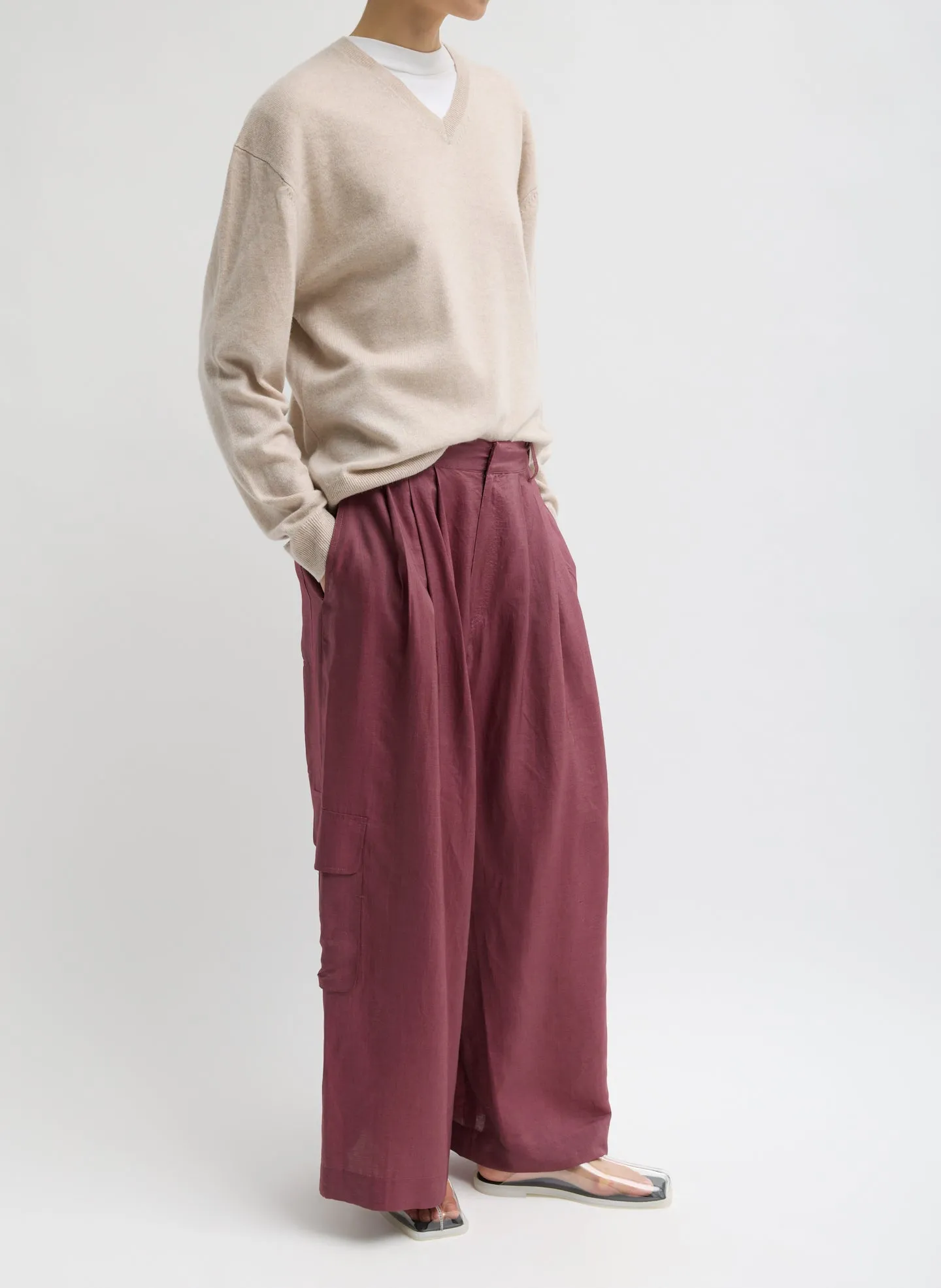 Silk Voile Cargo Triple Pleat Pant sold by Tibi product image thumbnail 2