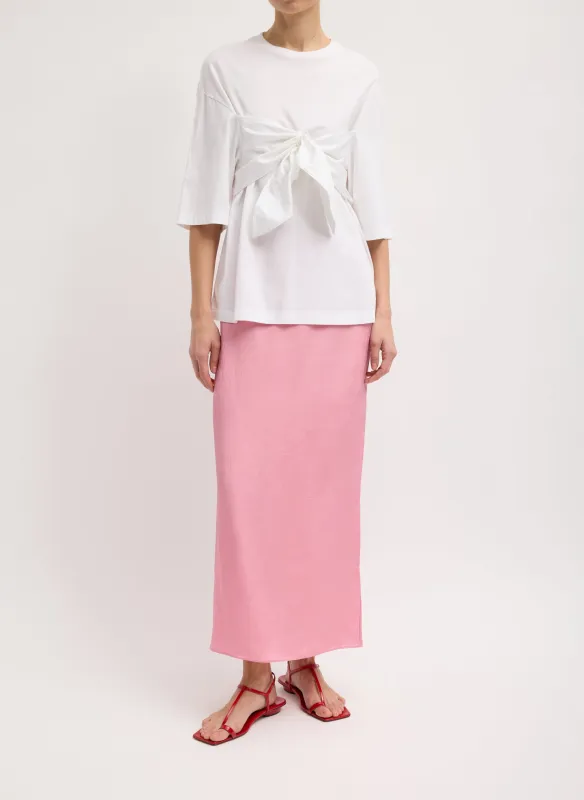 Summer Acetate Crinkle Maxi Slip Skirt made by Tibi