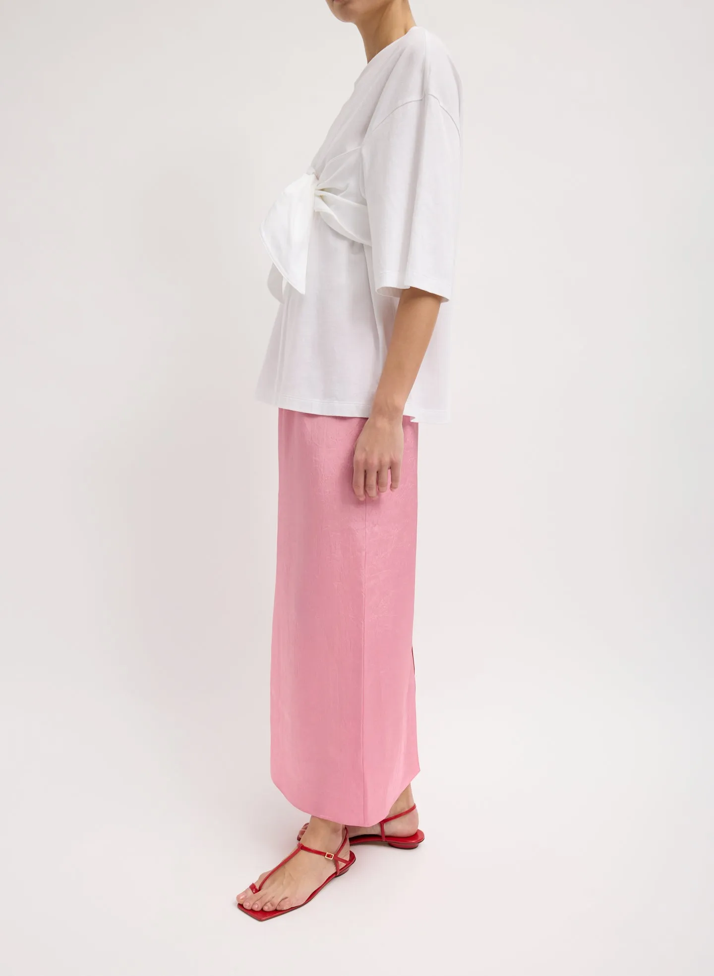 Summer Acetate Crinkle Maxi Slip Skirt sold by Tibi product image thumbnail 4