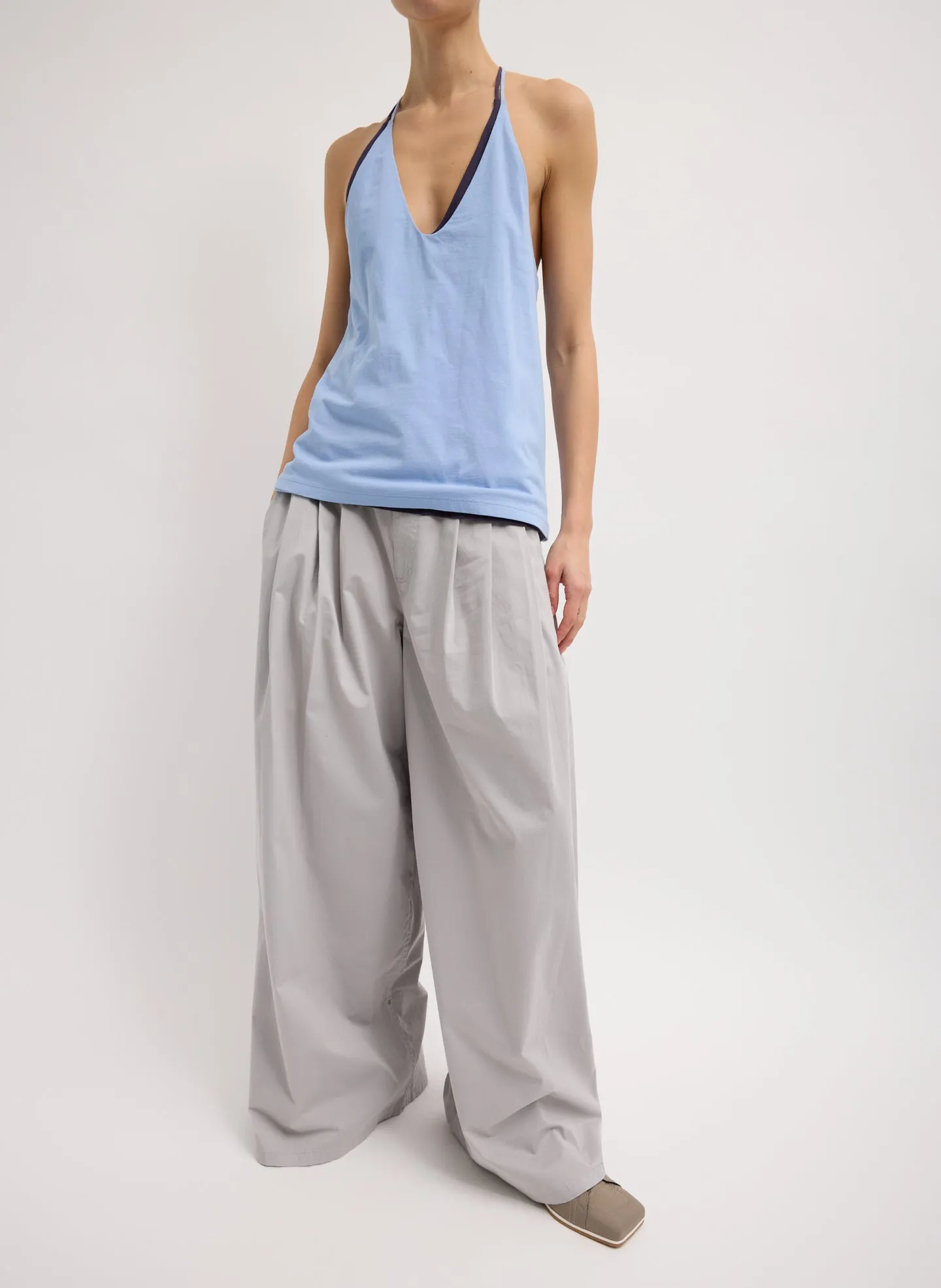Garment Dyed Silky Cotton Triple Pleat Pant sold by Tibi product image thumbnail 3
