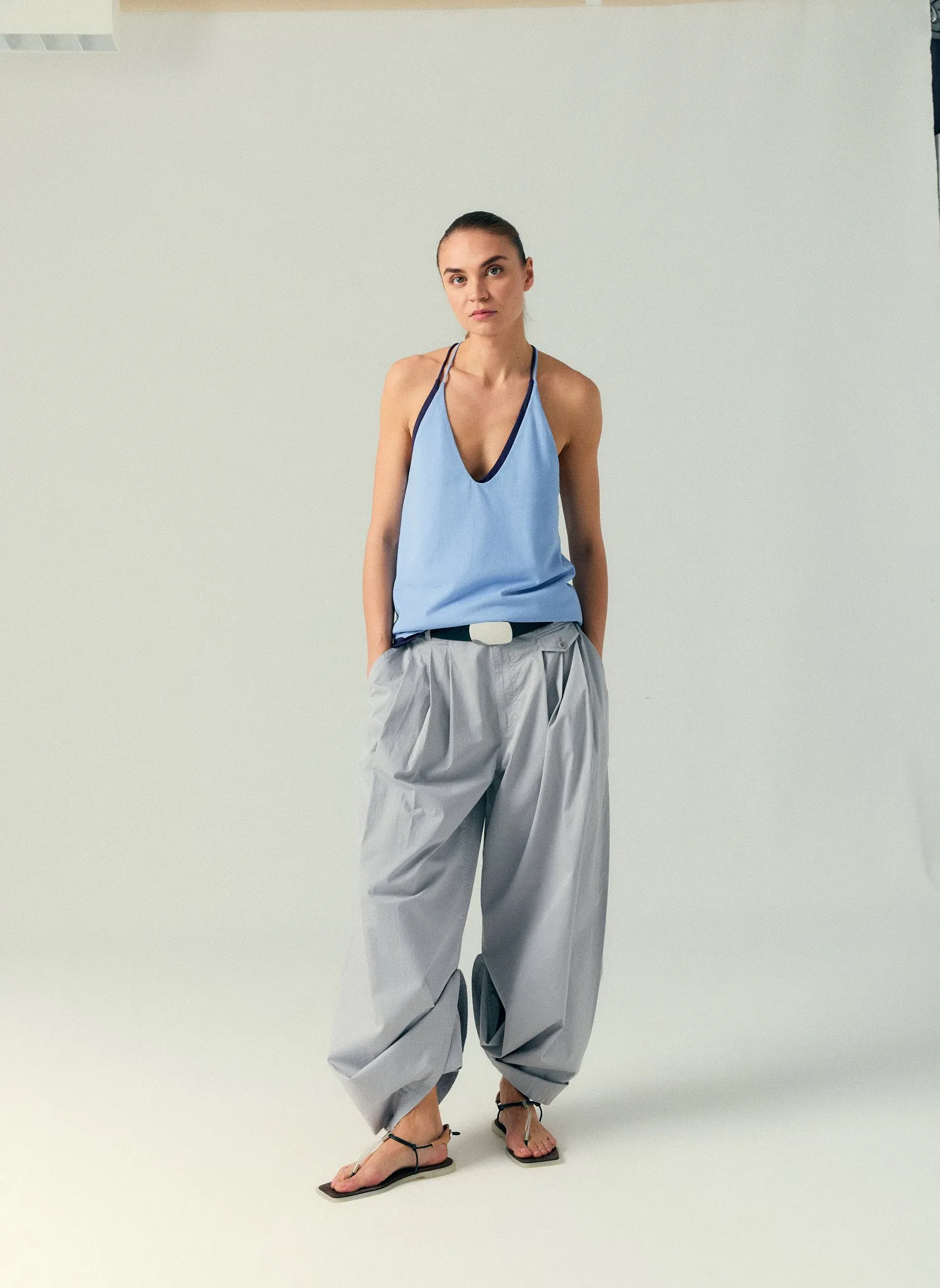 Garment Dyed Silky Cotton Triple Pleat Pant sold by Tibi product image thumbnail 2