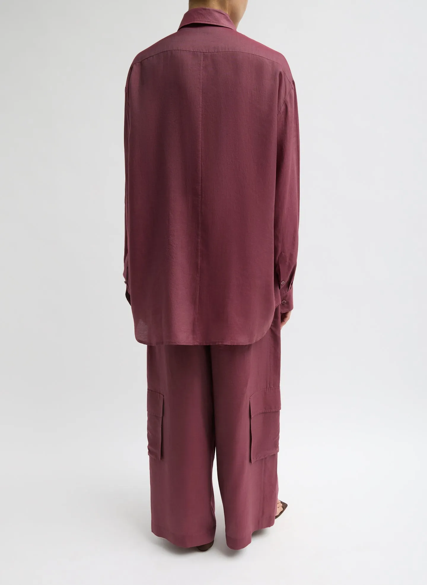 Silk Voile Easy Tuxedo Shirt sold by Tibi product image thumbnail 3