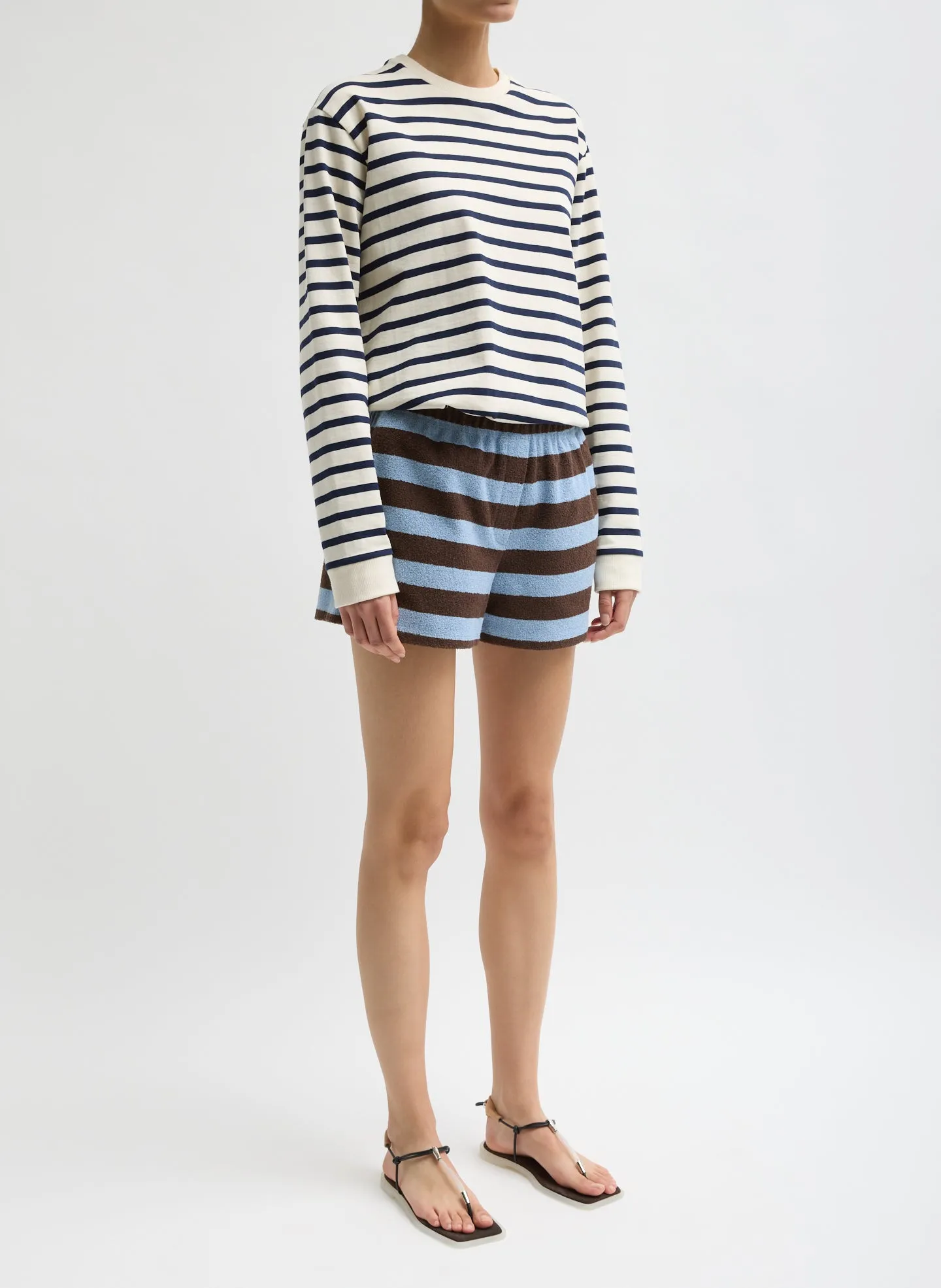 Bonded Dry Loop Terry Shorts sold by Tibi product image thumbnail 4