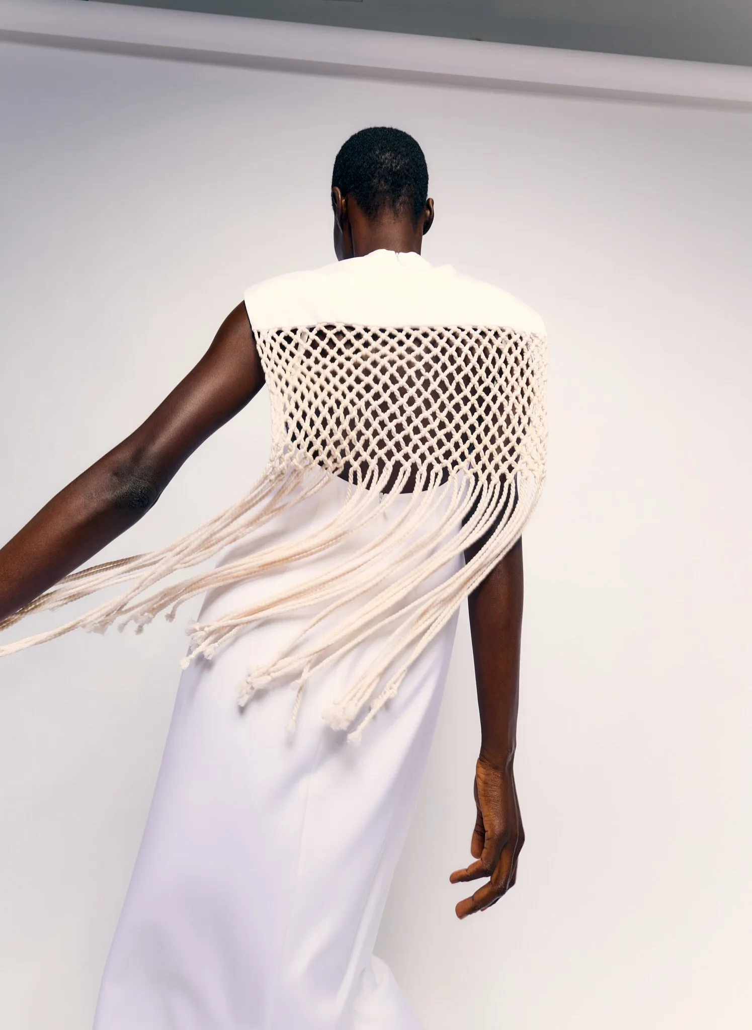 Stretch Silk Nylon Macrame Dress sold by Tibi product image thumbnail 2