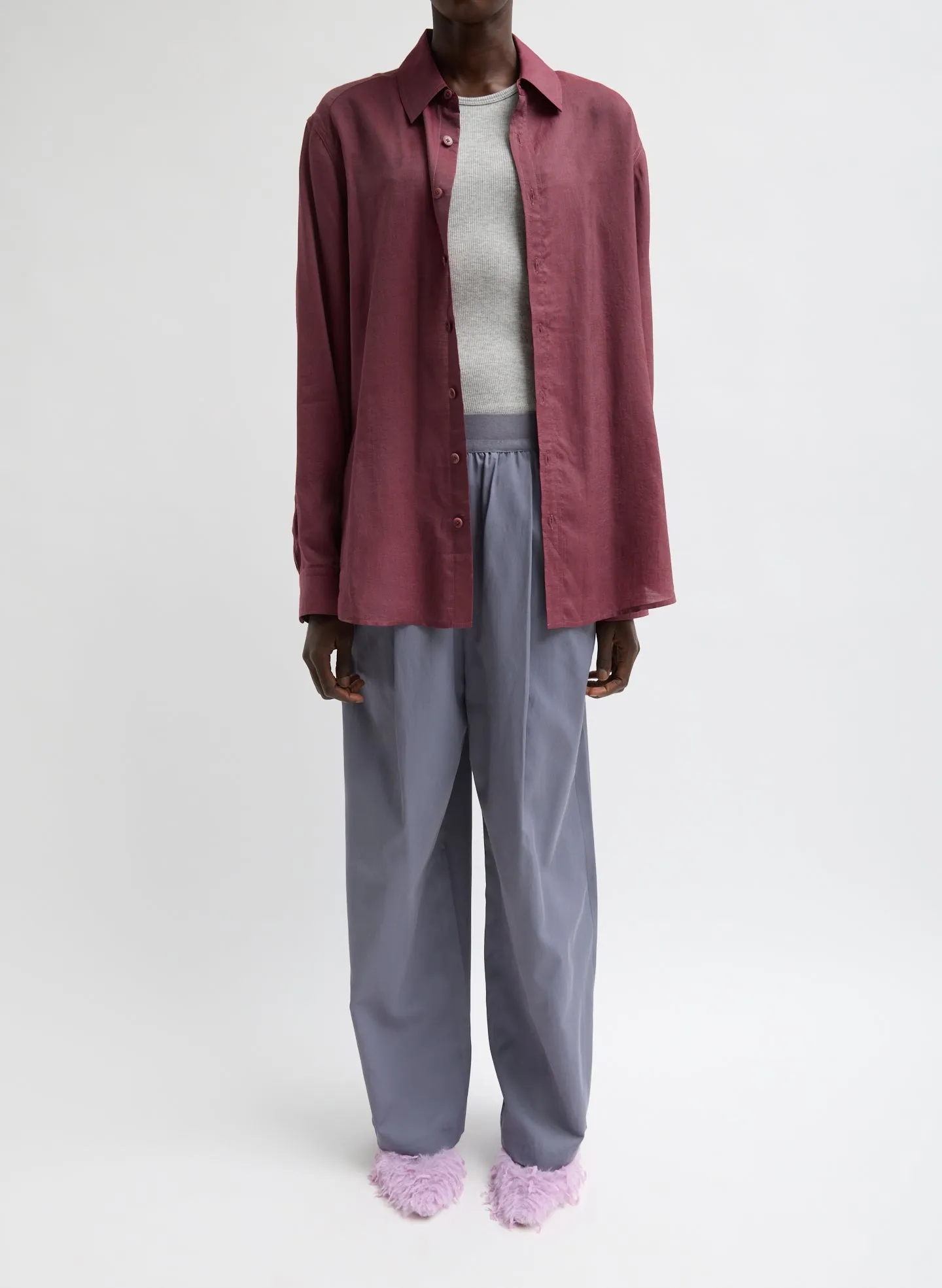 Silk Voile Charlie Men's Slim Shirt sold by Tibi product image thumbnail 4