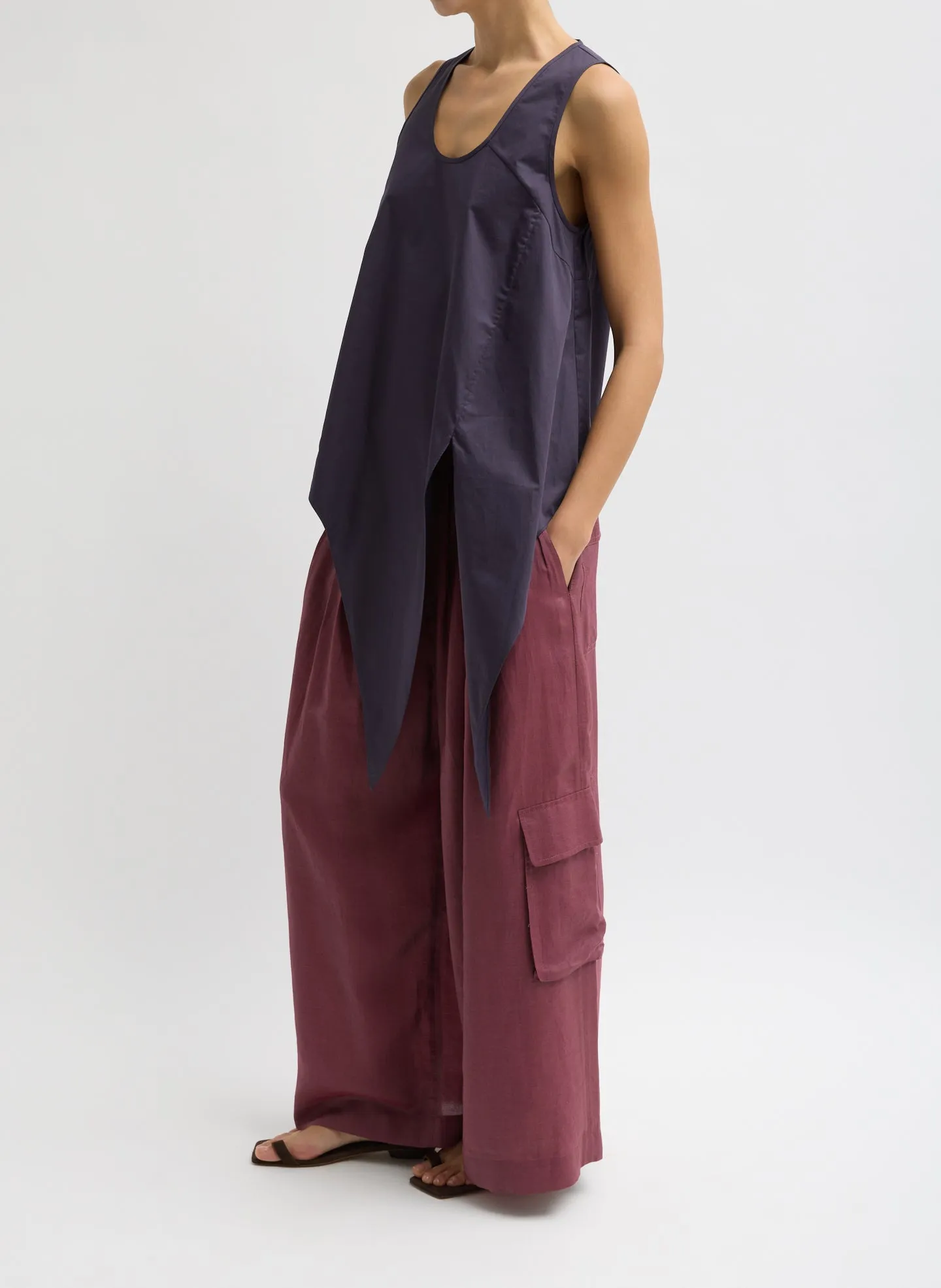 Eco Poplin Tie Front Top sold by Tibi product image thumbnail 4
