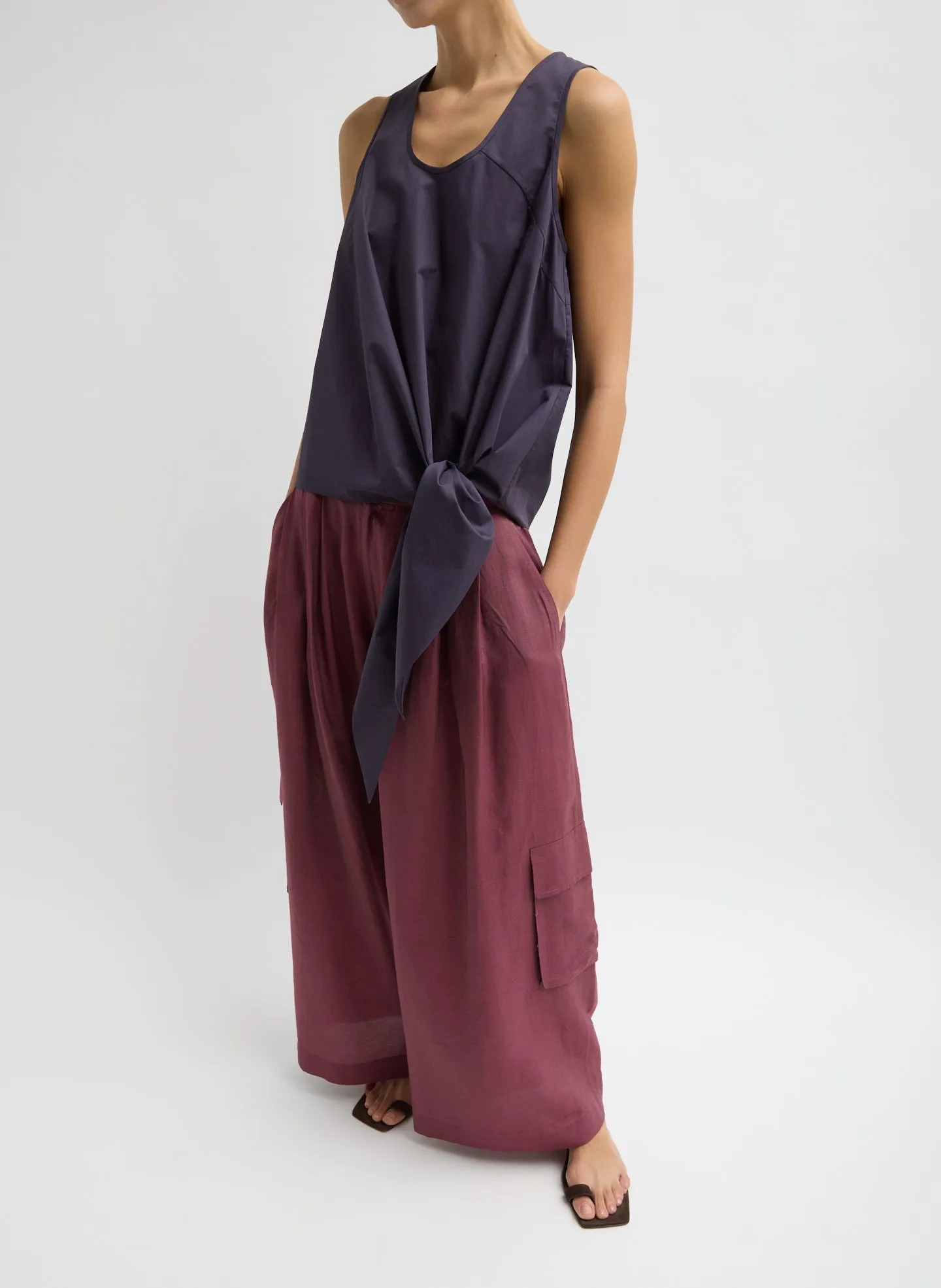 Eco Poplin Tie Front Top sold by Tibi product image thumbnail 2