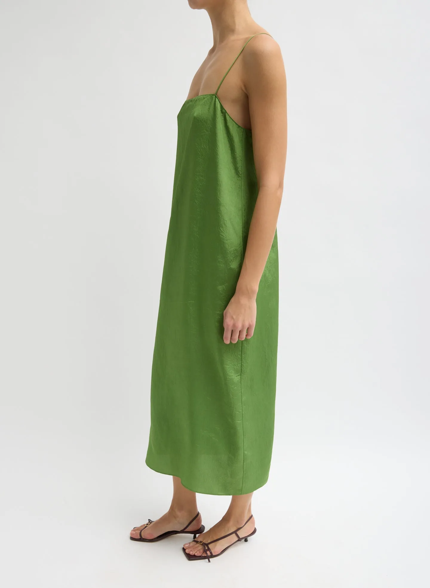 Summer Acetate Crinkle Slip Dress sold by Tibi product image thumbnail 4