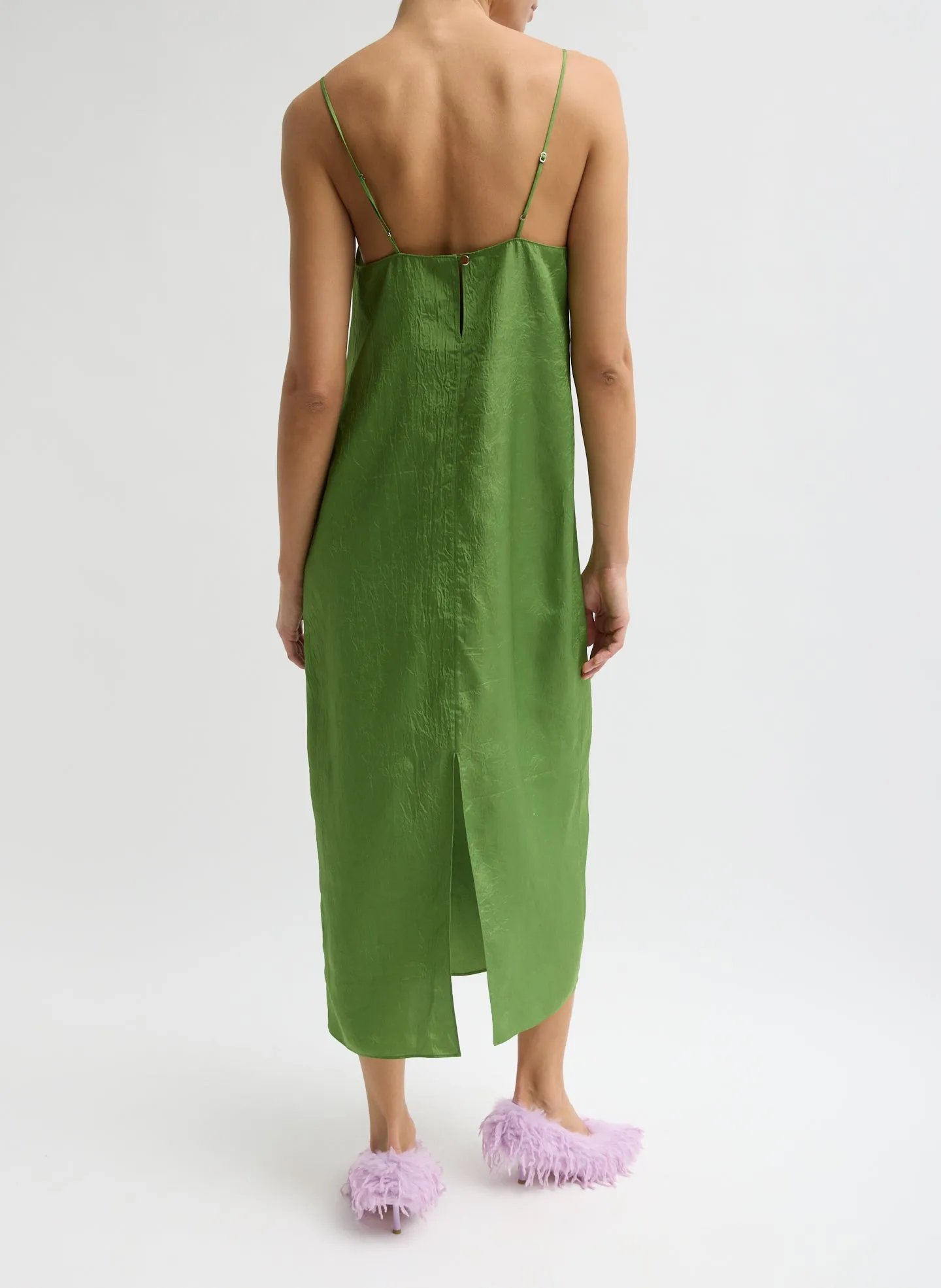 Summer Acetate Crinkle Slip Dress sold by Tibi product image thumbnail 5