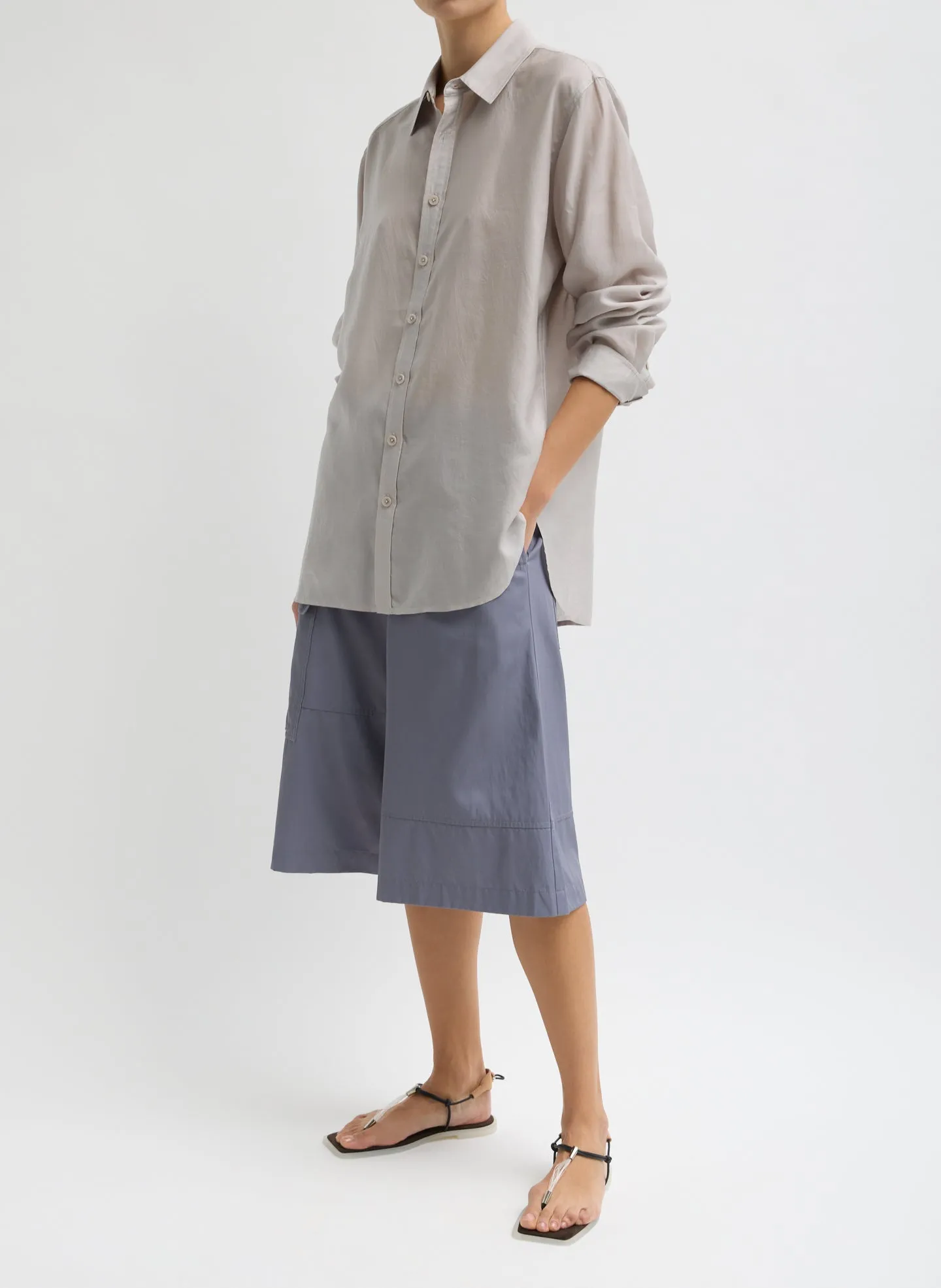 Silk Voile Charlie Men's Slim Shirt sold by Tibi product image thumbnail 5