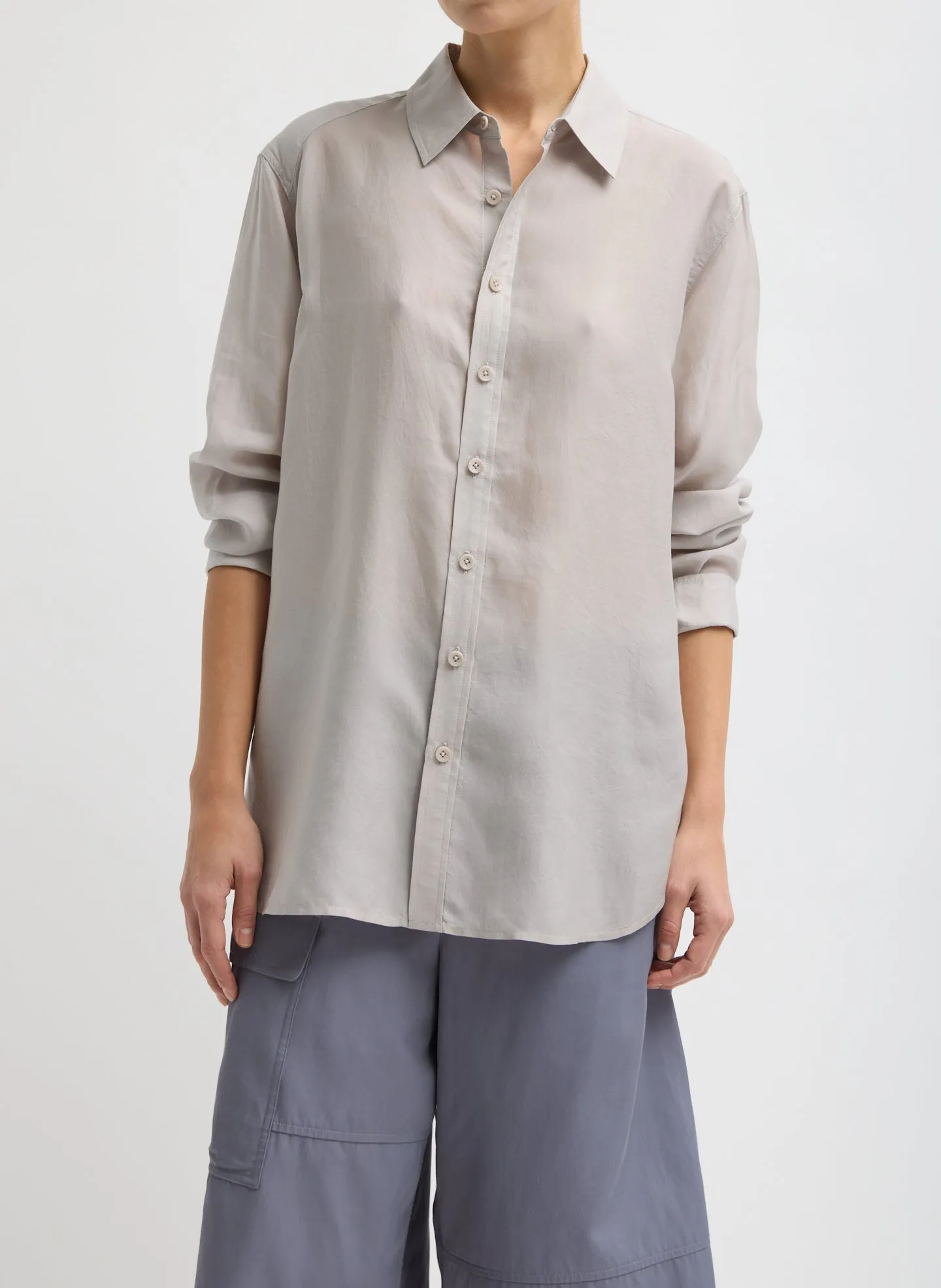 Silk Voile Charlie Men's Slim Shirt sold by Tibi