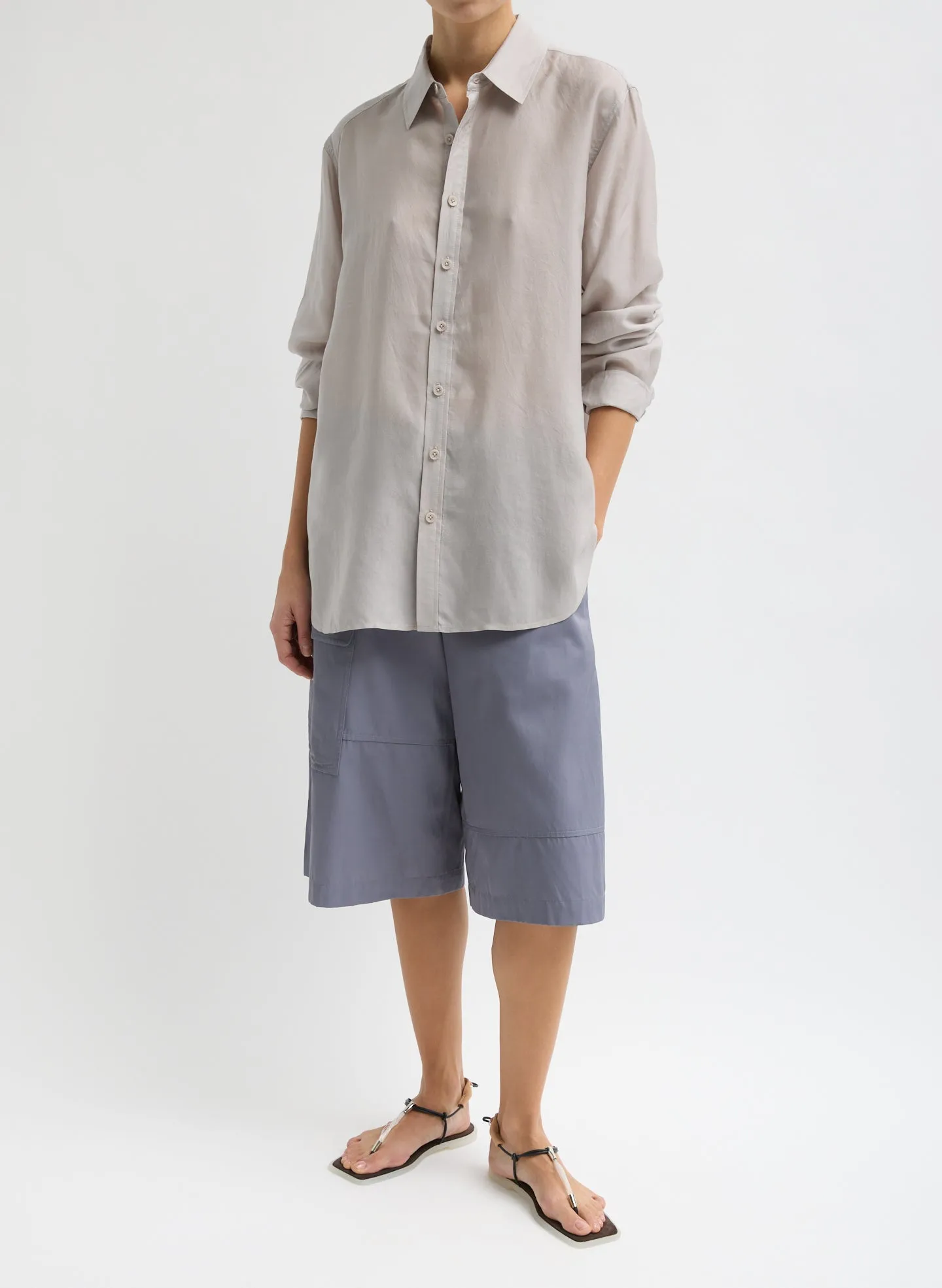 Silk Voile Charlie Men's Slim Shirt sold by Tibi product image thumbnail 3