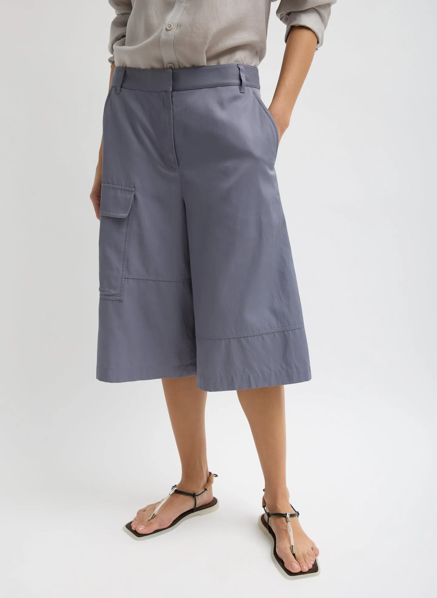 Drapey Suiting Cargo Short sold by Tibi product image thumbnail 4