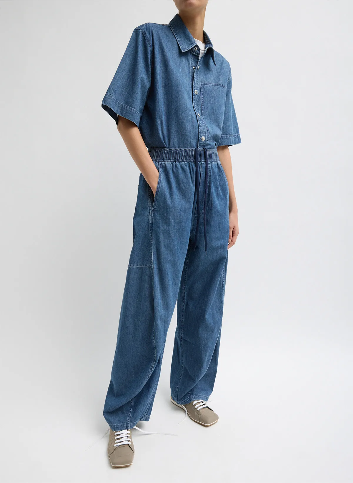 Summer Denim Classic Wash Winslow Pant sold by Tibi product image thumbnail 4