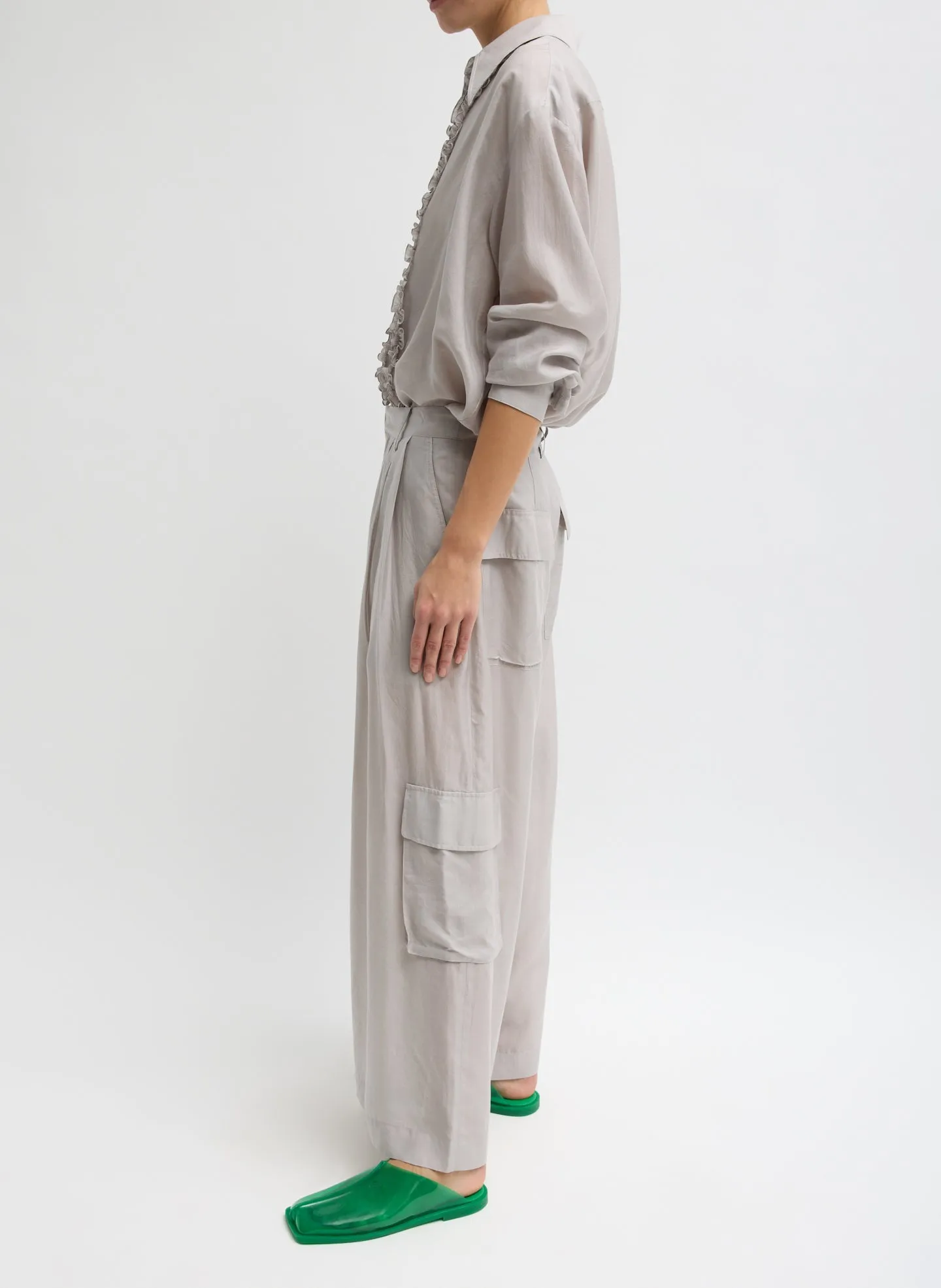 Silk Voile Cargo Triple Pleat Pant sold by Tibi product image thumbnail 3