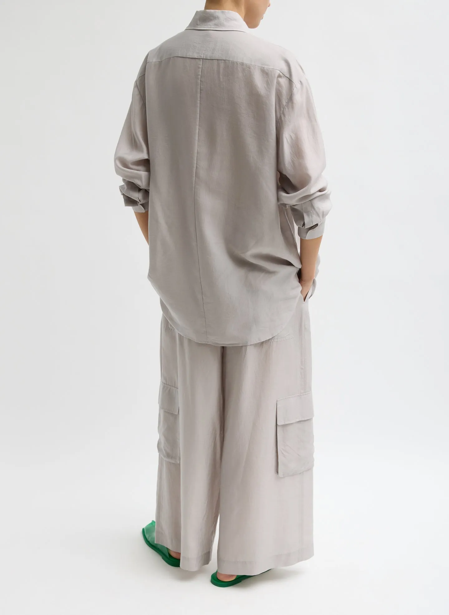 Silk Voile Cargo Triple Pleat Pant sold by Tibi product image thumbnail 4