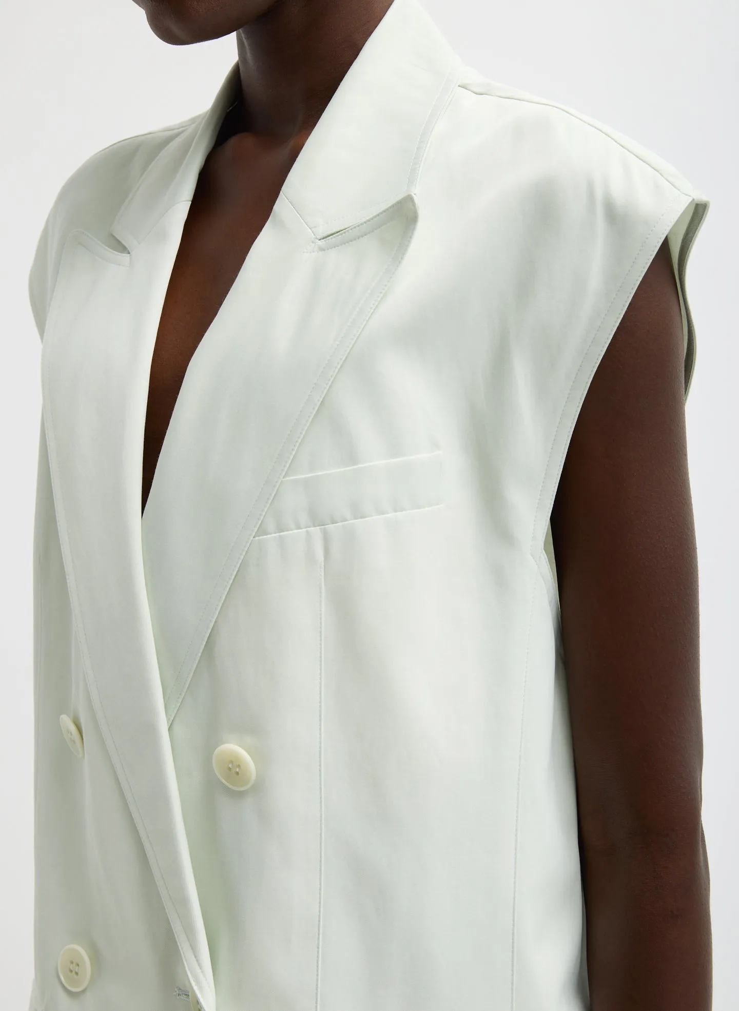 Drapey Suiting Oversized Double Breasted Vest sold by Tibi product image thumbnail 5