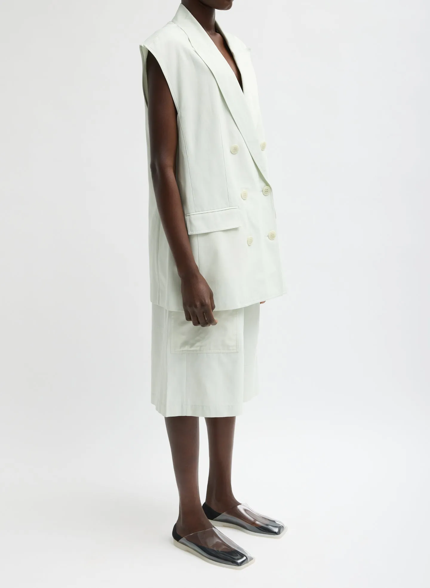 Drapey Suiting Oversized Double Breasted Vest sold by Tibi product image thumbnail 3