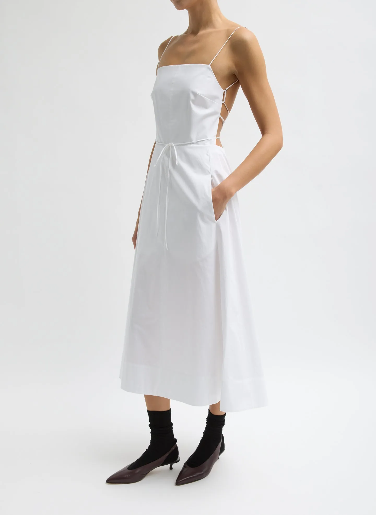 Eco Poplin Strappy Dress sold by Tibi product image thumbnail 3
