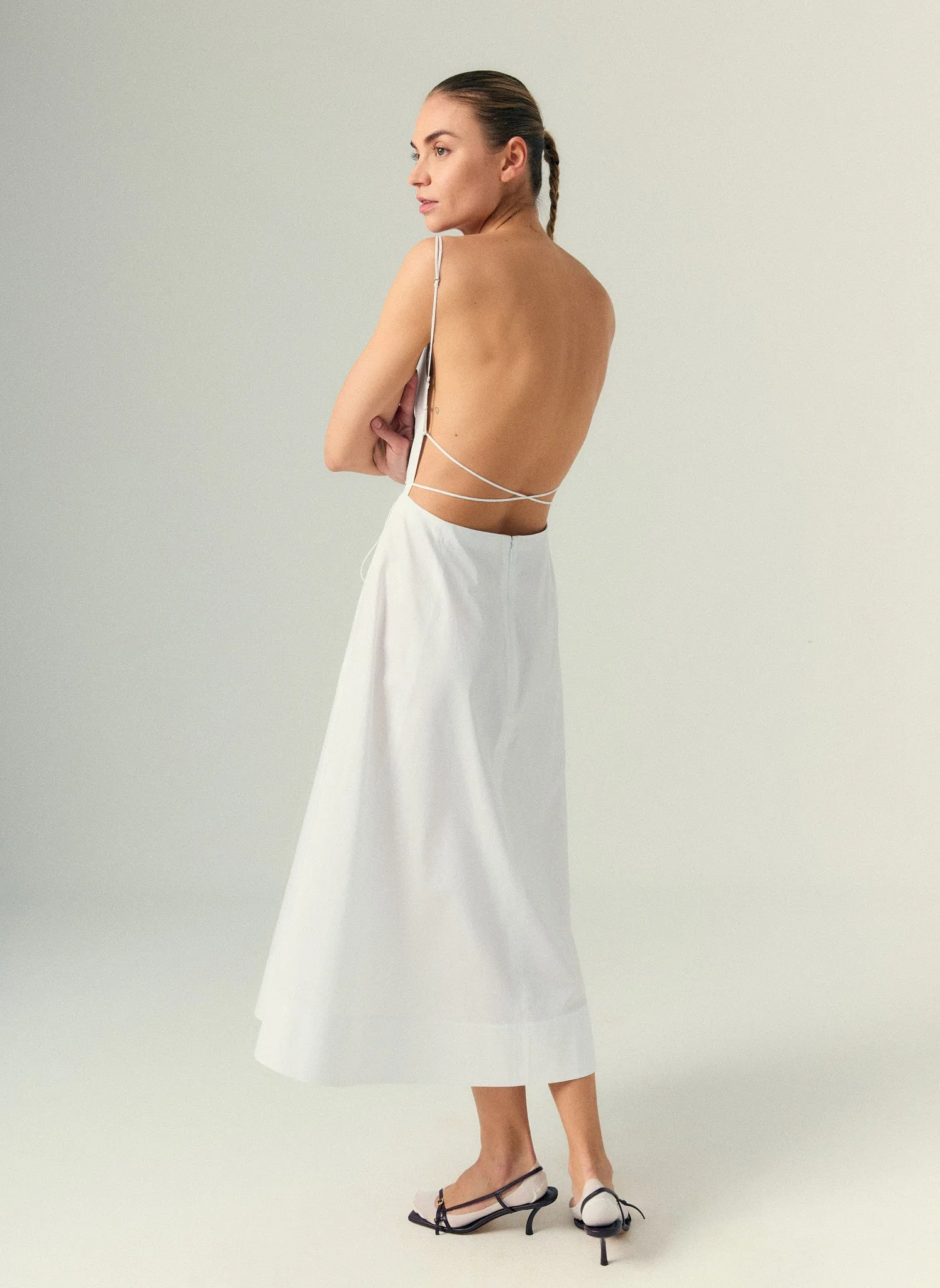 Eco Poplin Strappy Dress sold by Tibi product image thumbnail 2