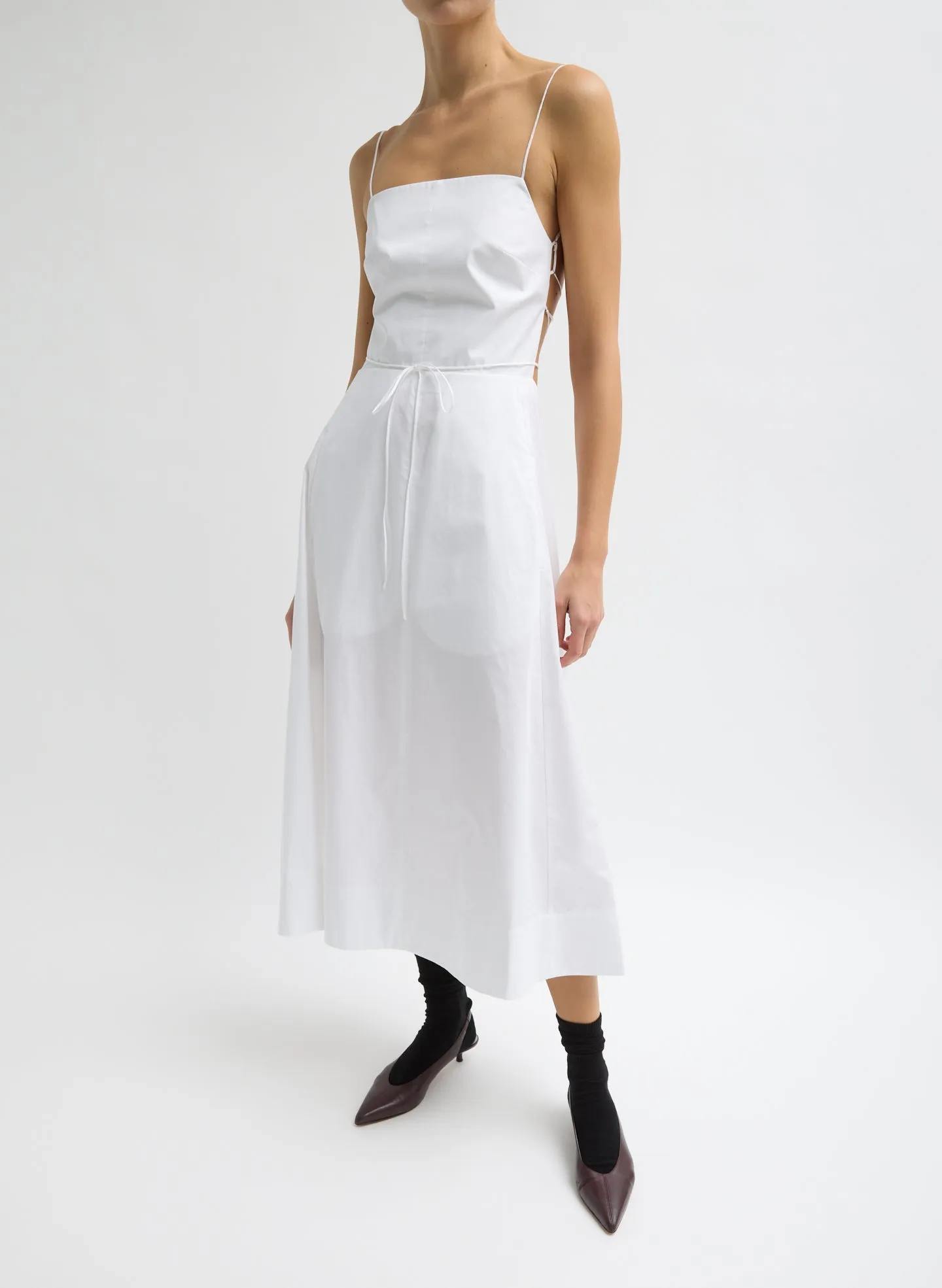 Eco Poplin Strappy Dress sold by Tibi