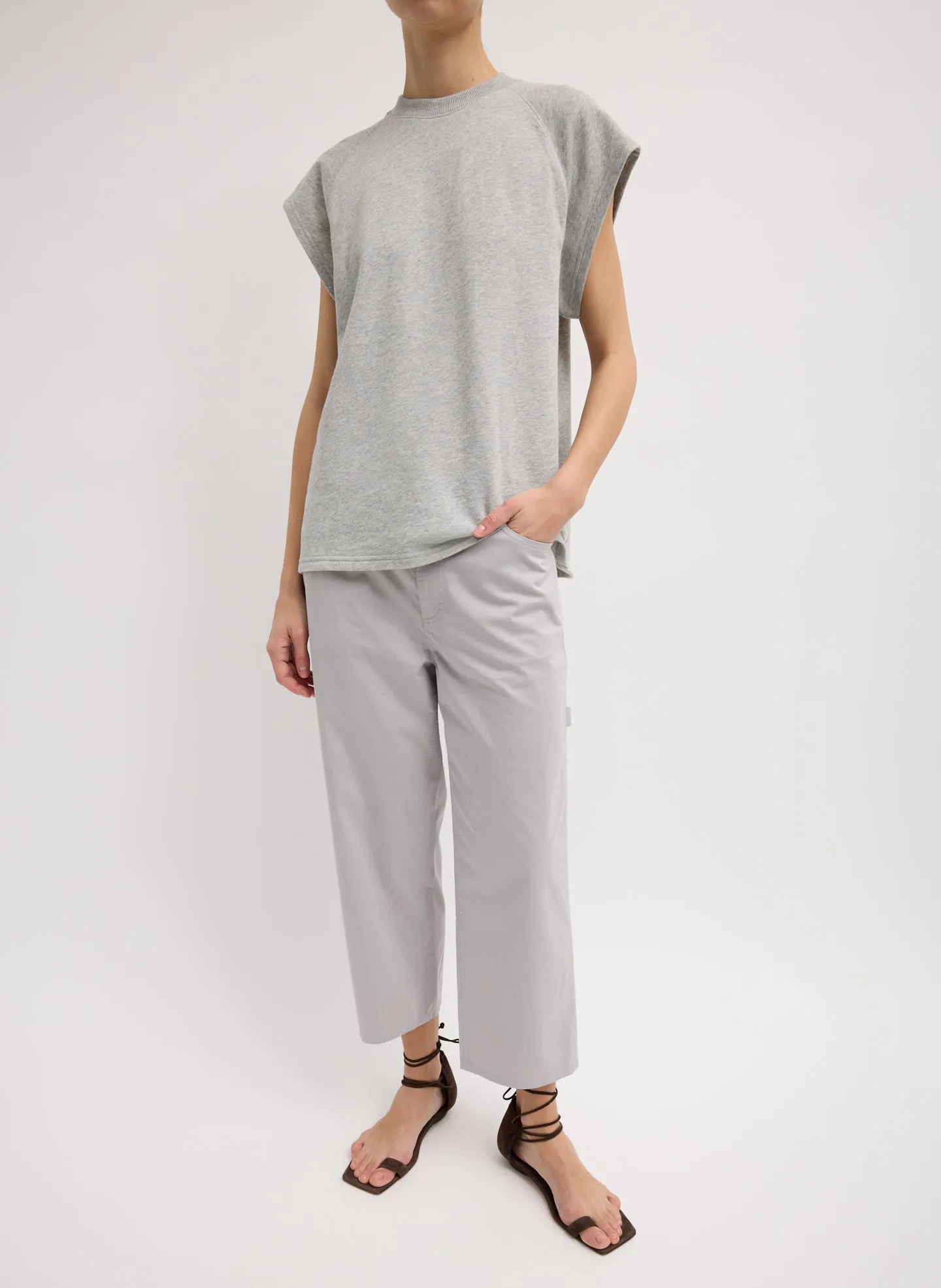 Garment Dyed Silky Cotton Cropped Slouchy Cargo Jean sold by Tibi product image thumbnail 3