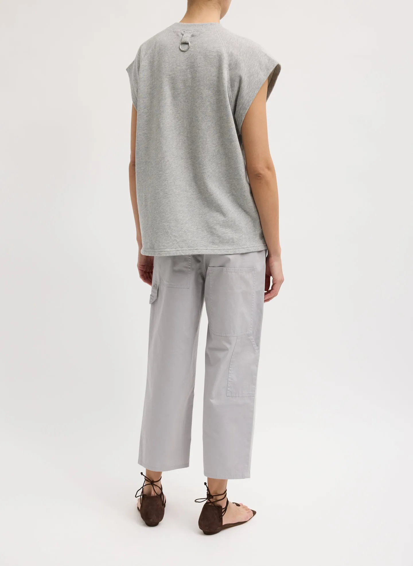 Garment Dyed Silky Cotton Cropped Slouchy Cargo Jean sold by Tibi product image thumbnail 5